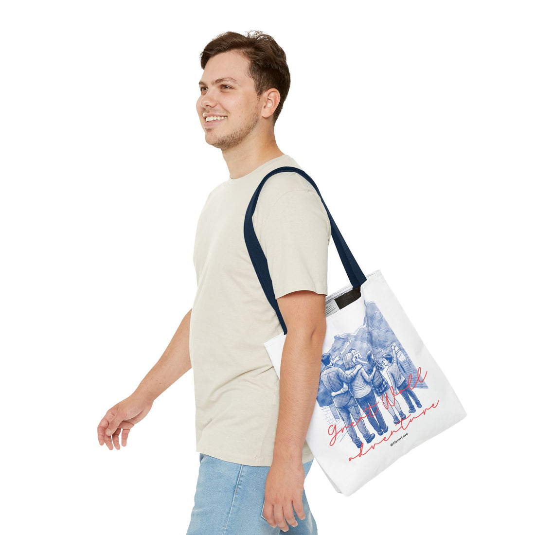 Great Wall of China Tote Bag, Family Travel Souvenir Bag, Landmark Canvas Tote
