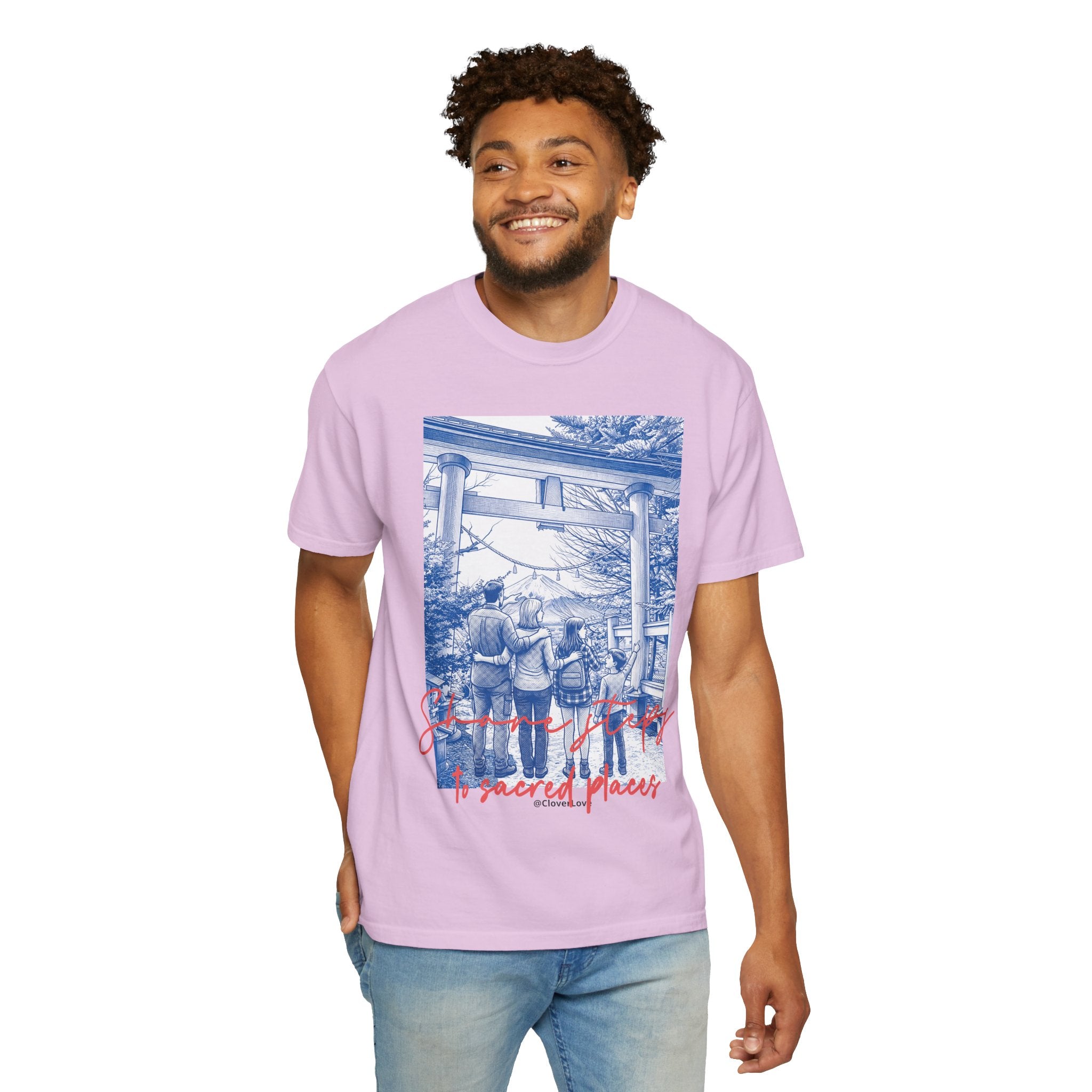 Custom Japan Landmark T-Shirt - Vintage Shrine Adventure Tee, Travel Lover Gift