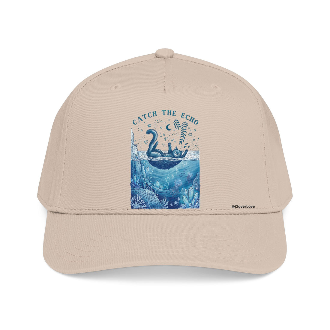 Ocean Cat Hat - Underwater Adventure Baseball Cap, Cute Cat Lover Gift, Marine Life Hat