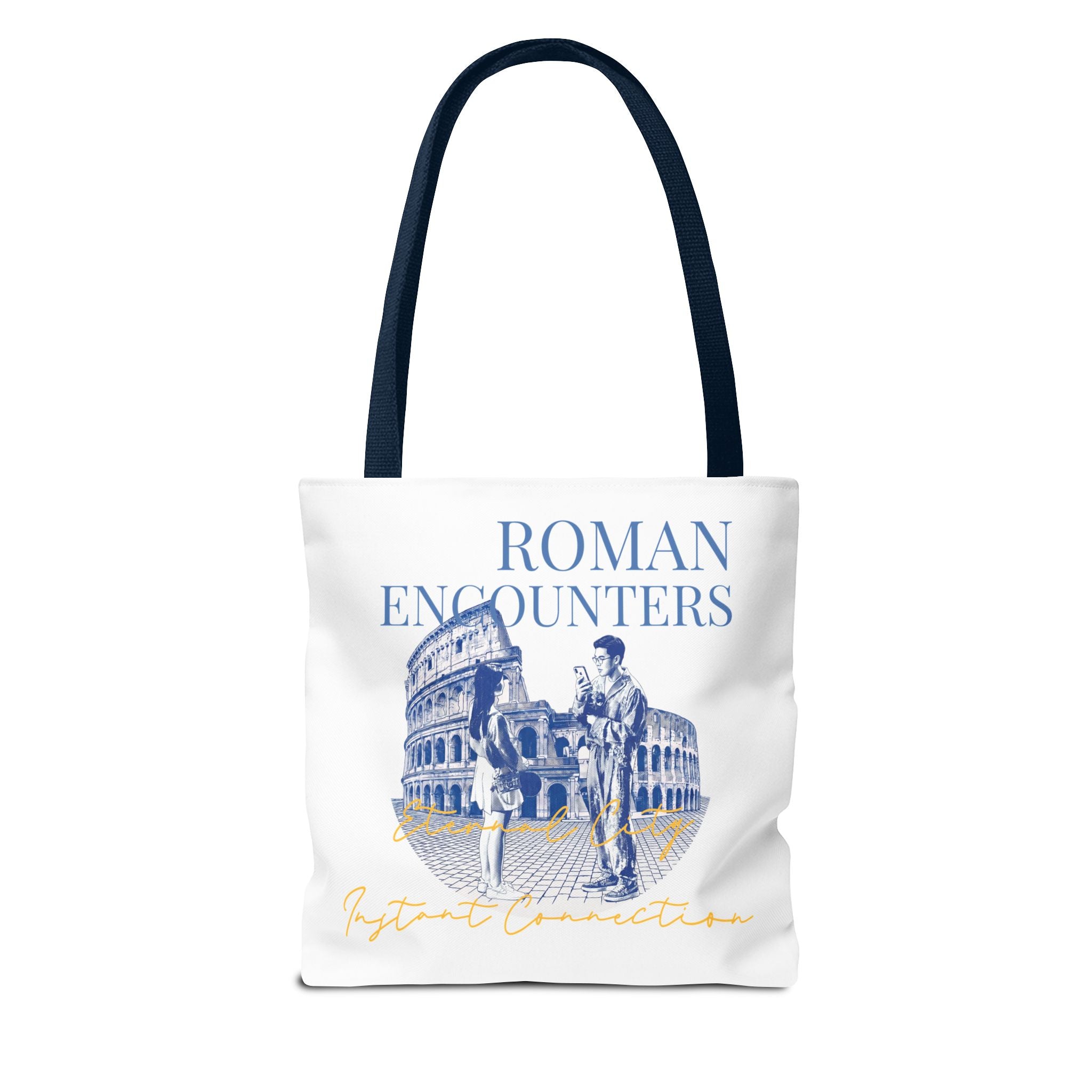 Roman Encounter Travel Tote Bag | Vintage Italy Rome Colosseum Canvas Tote Bag for Travel Lovers