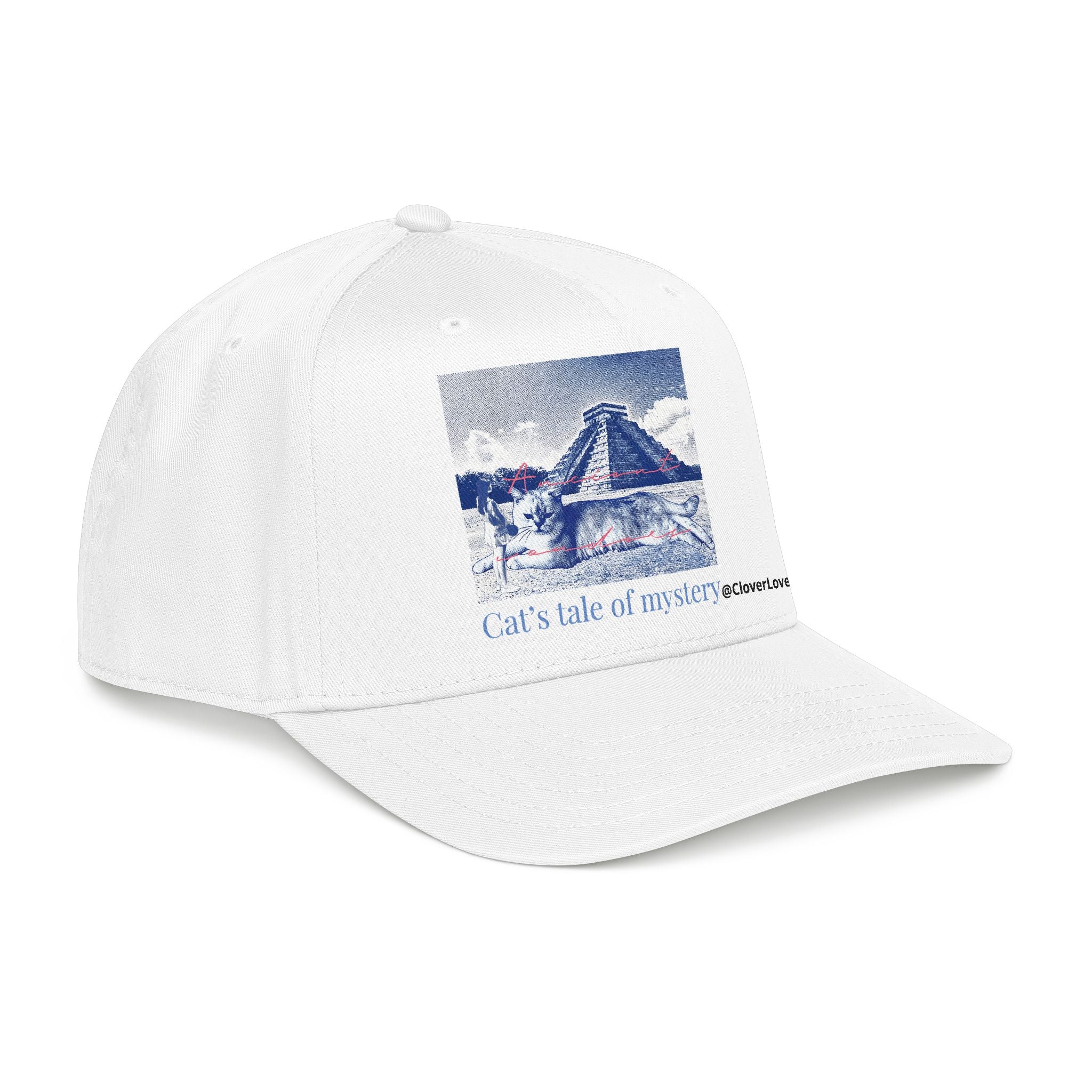 Mexico Travel Cat Hat - Chichen Itza Baseball Cap, Cat Lover Gift