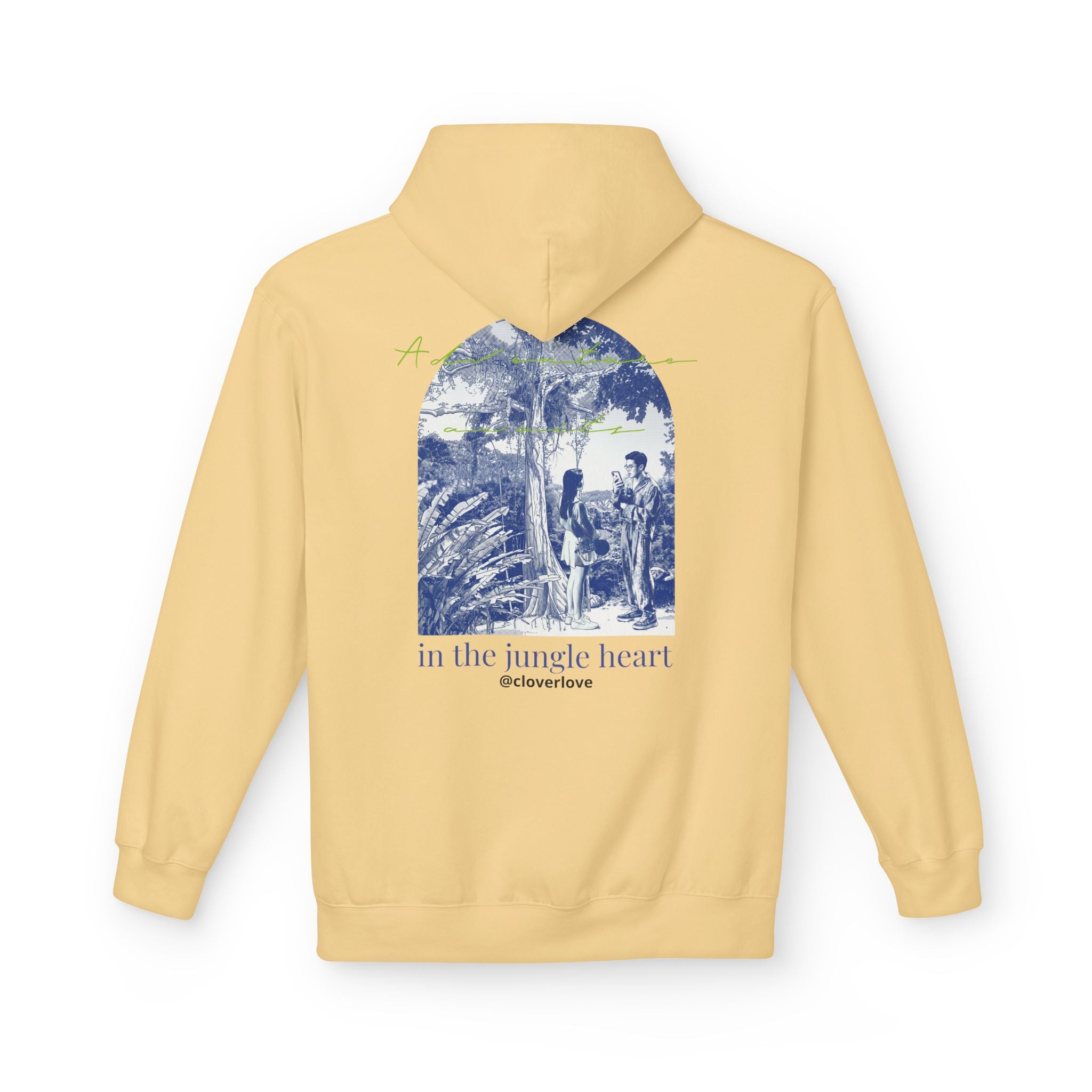 Dschungel-Abenteuer Hoodie – Vintage Tropical Travel Grafik Pullover Sweatshirt