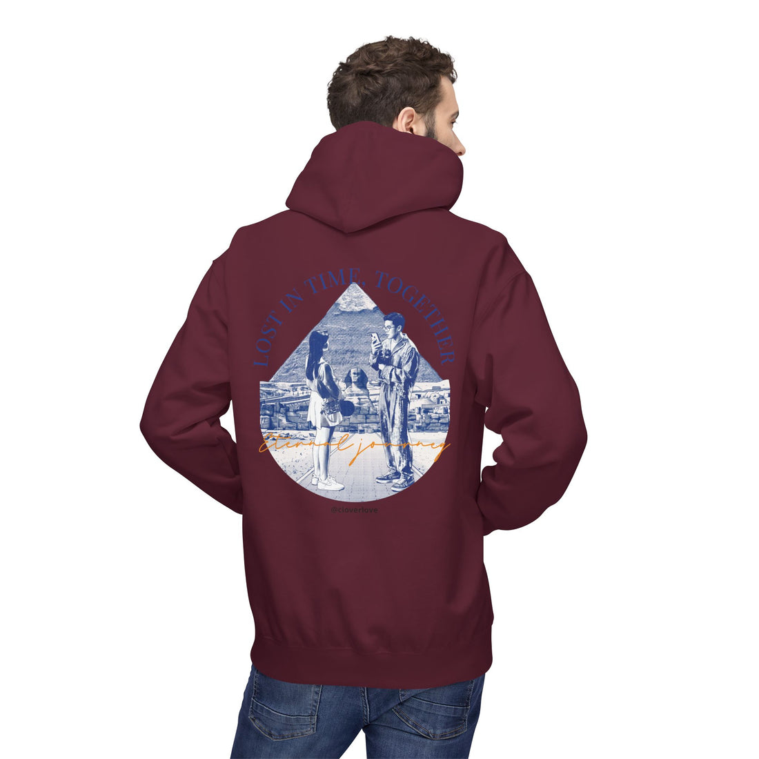 Vintage Reise Hoodie | Pärchen Wahrzeichen Grafik Sweatshirt