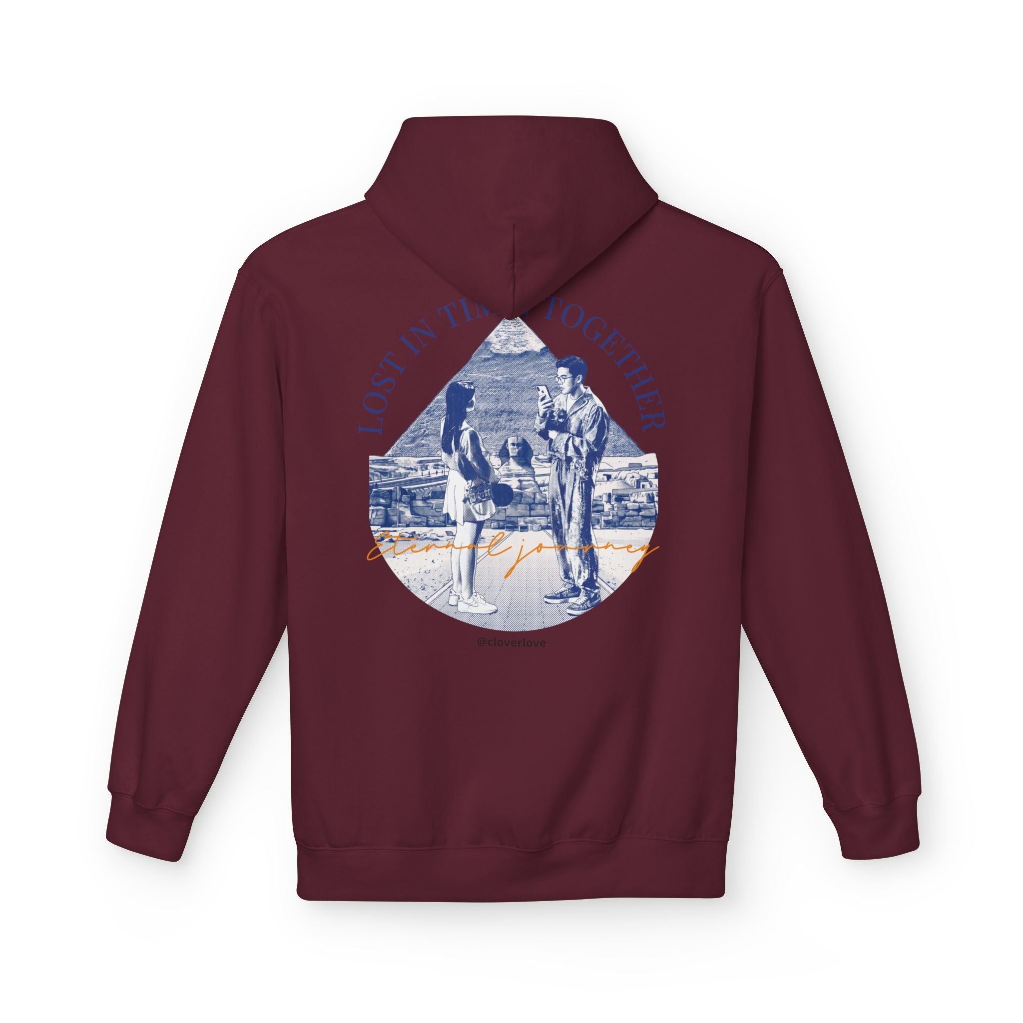 Vintage Reise Hoodie | Pärchen Wahrzeichen Grafik Sweatshirt