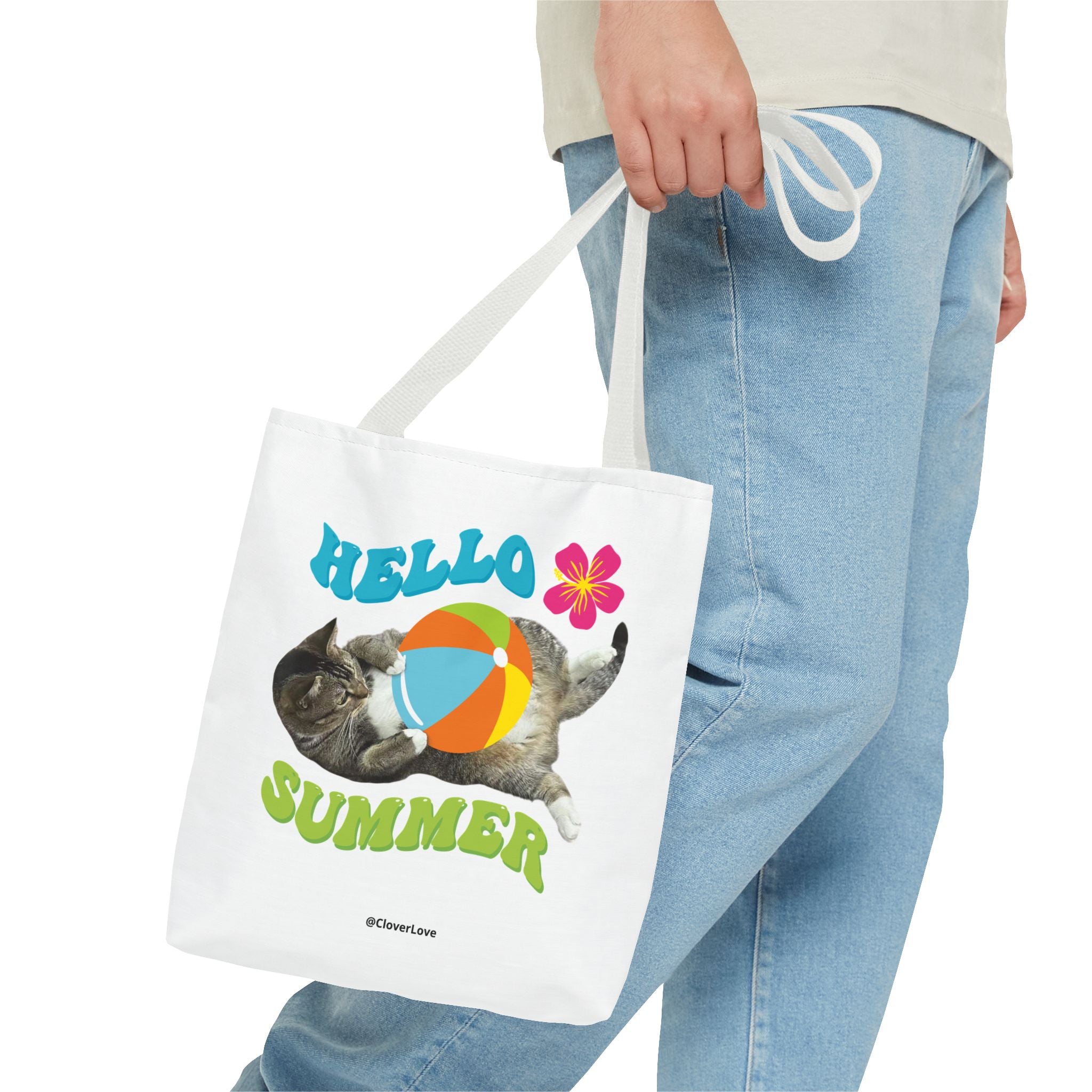 Custom Cat Tote Bag | Personalized Pet Photo Canvas Bag
