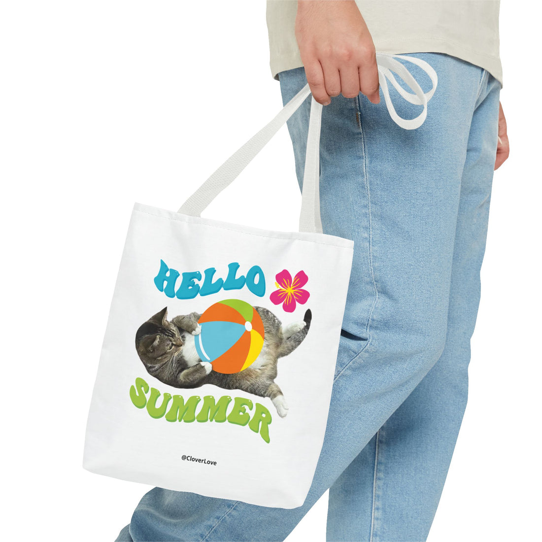 Custom Cat Tote Bag | Personalized Pet Photo Canvas Bag
