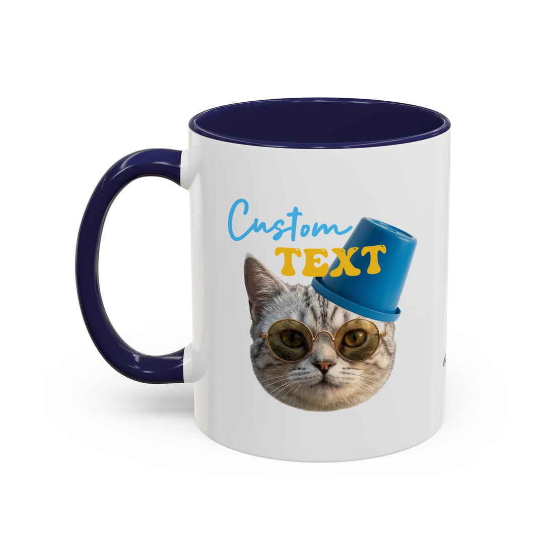 Funny Summer Cat Mug | Personalized Beach Cat Coffee Cup With Custom Text