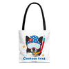 Custom Dog Tote Bag | Personalized Pet Photo Summer Canvas Bag