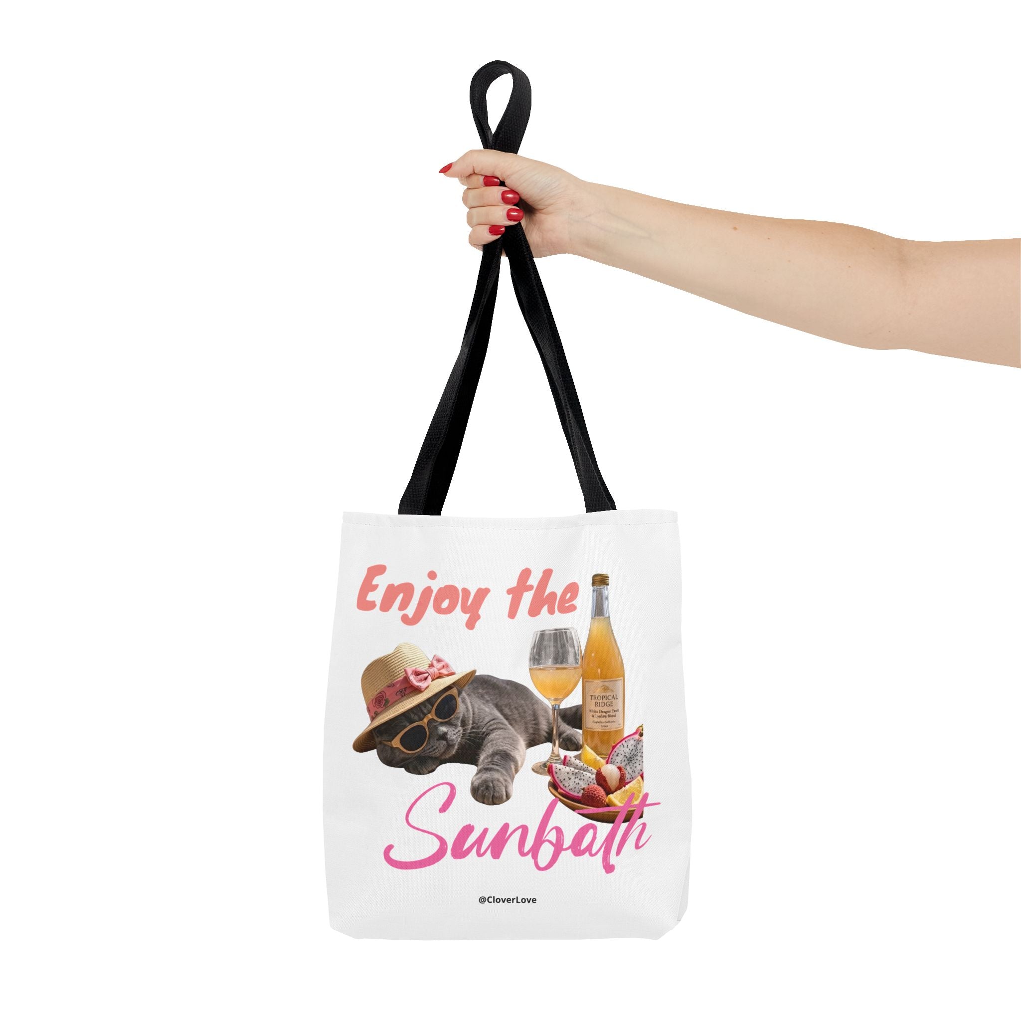 Summer Cat Tote Bag | Personalized Cat Photo Canvas Bag