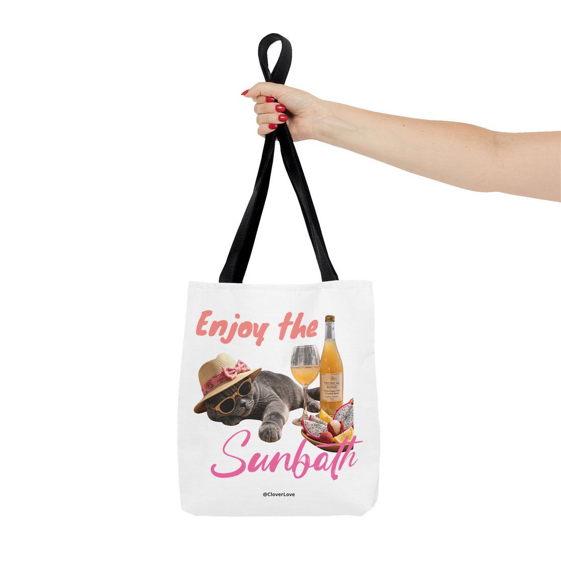 Summer Cat Tote Bag | Personalized Cat Photo Canvas Bag