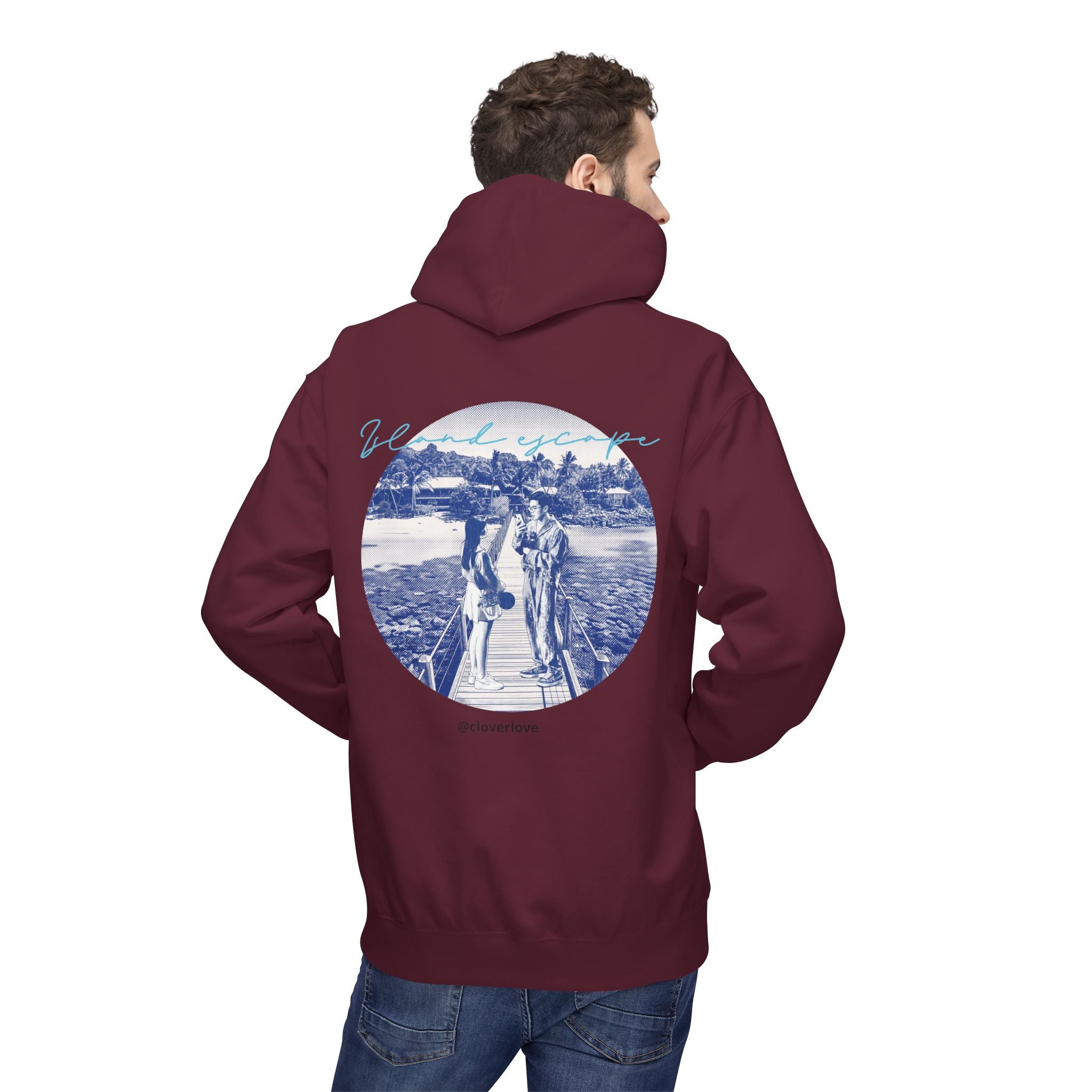 Kapuzenpulli für den Tropenurlaub | Romantisches Strandreise-Grafik-Sweatshirt