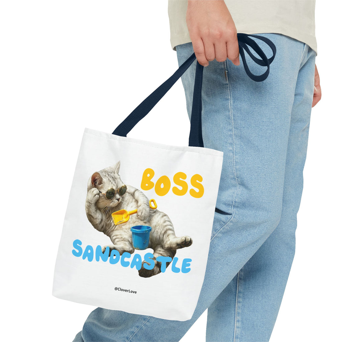Funny Cat Tote Bag | Custom Pet Photo Personalized Canvas Bag