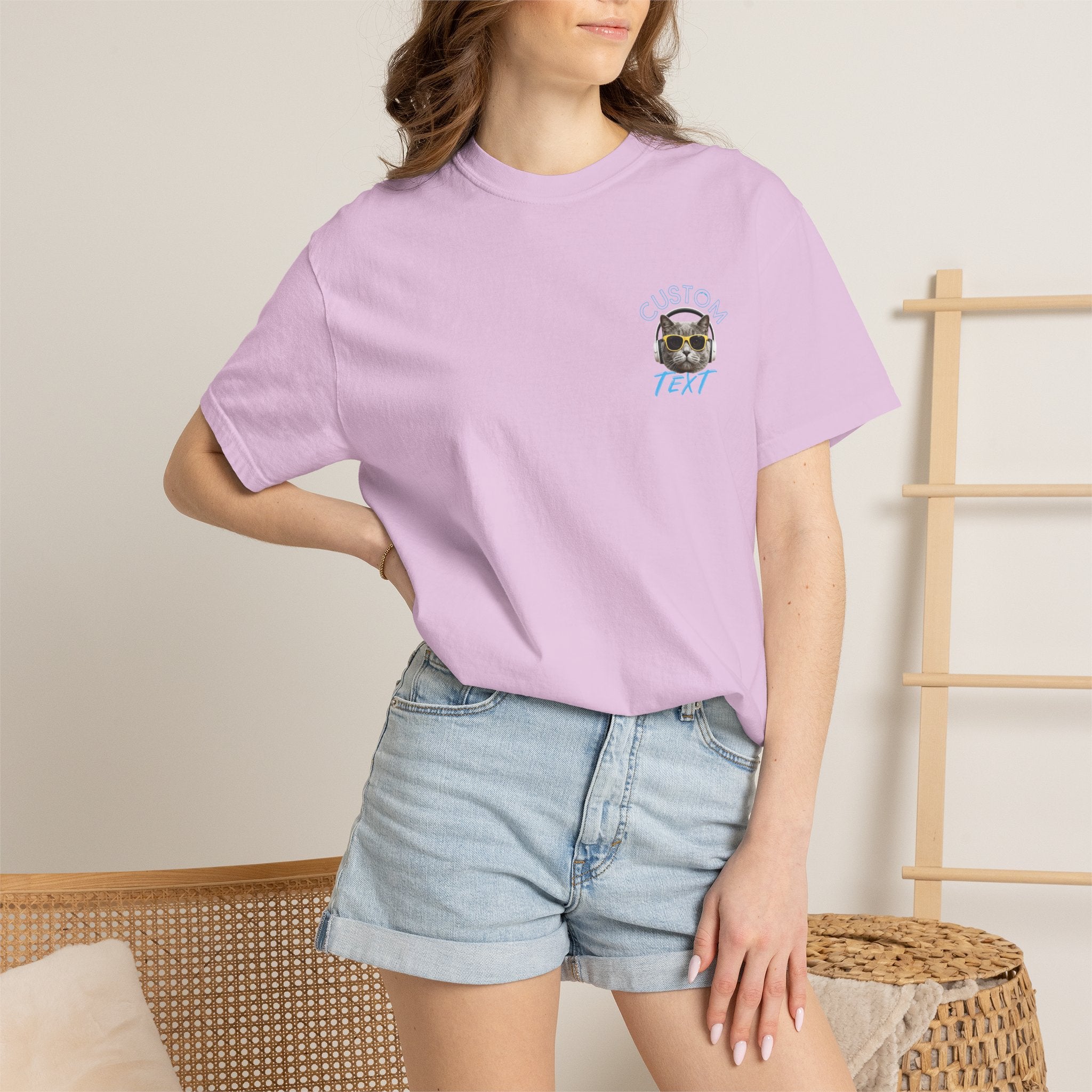 Custom Cat Summer T-Shirt - Funny Chill Cat Tee, Cat Lover Gift