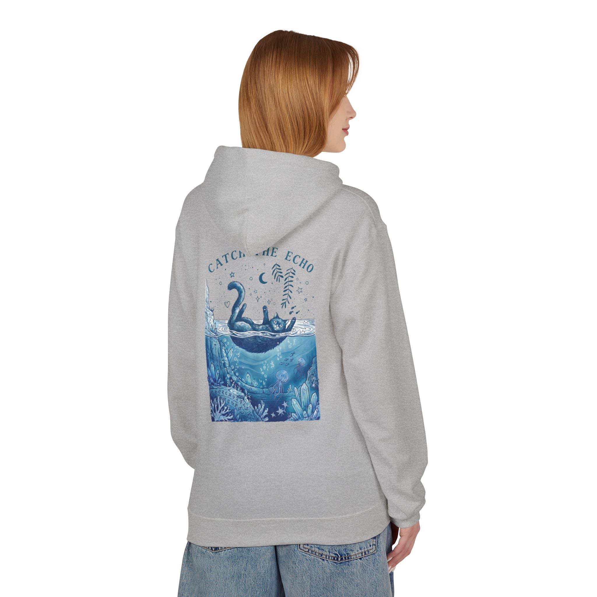 Cat Ocean Adventure Hoodie | Vintage Underwater Graphic Sweatshirt