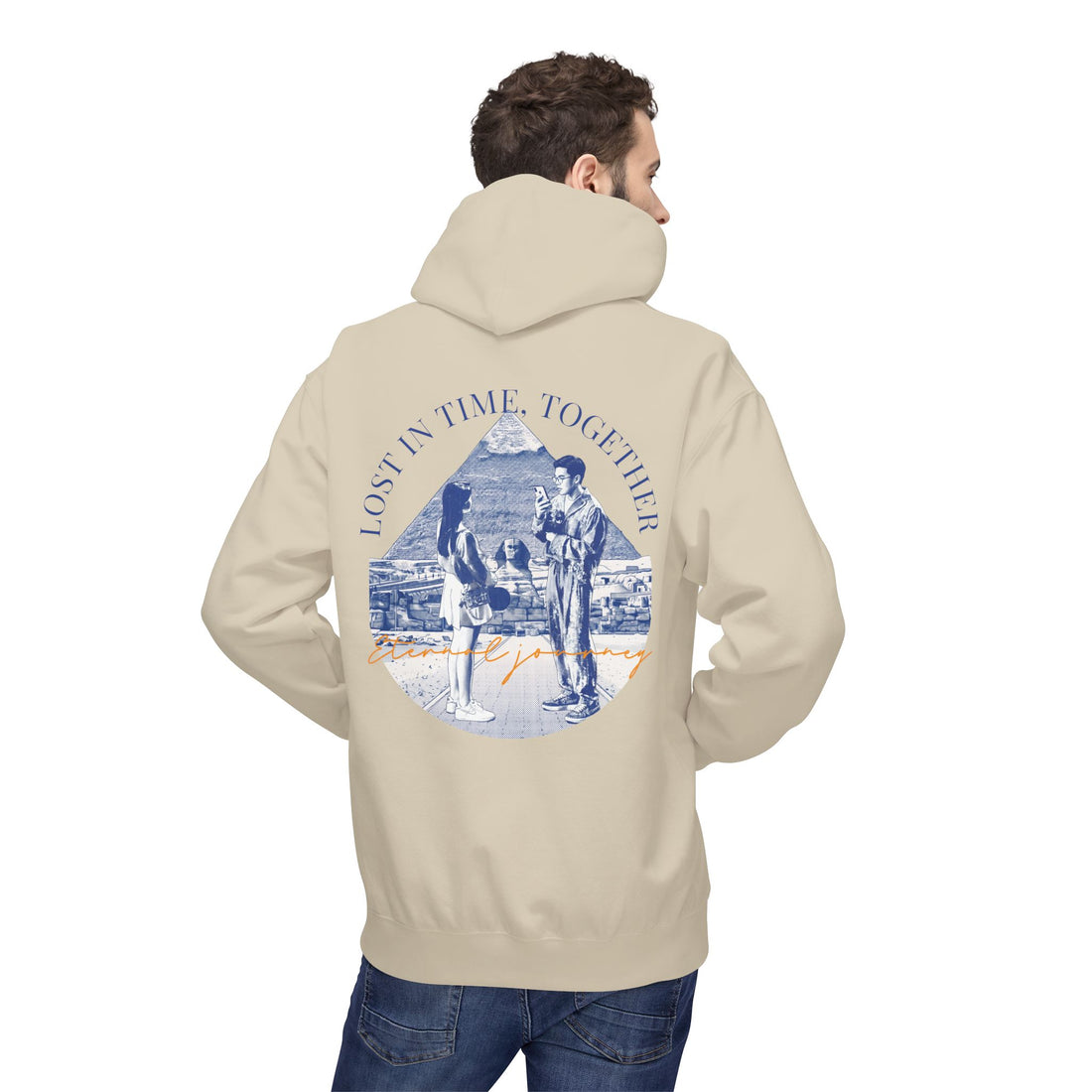Vintage Travel Hoodie | Couple Landmark Graphic Sweatshirt