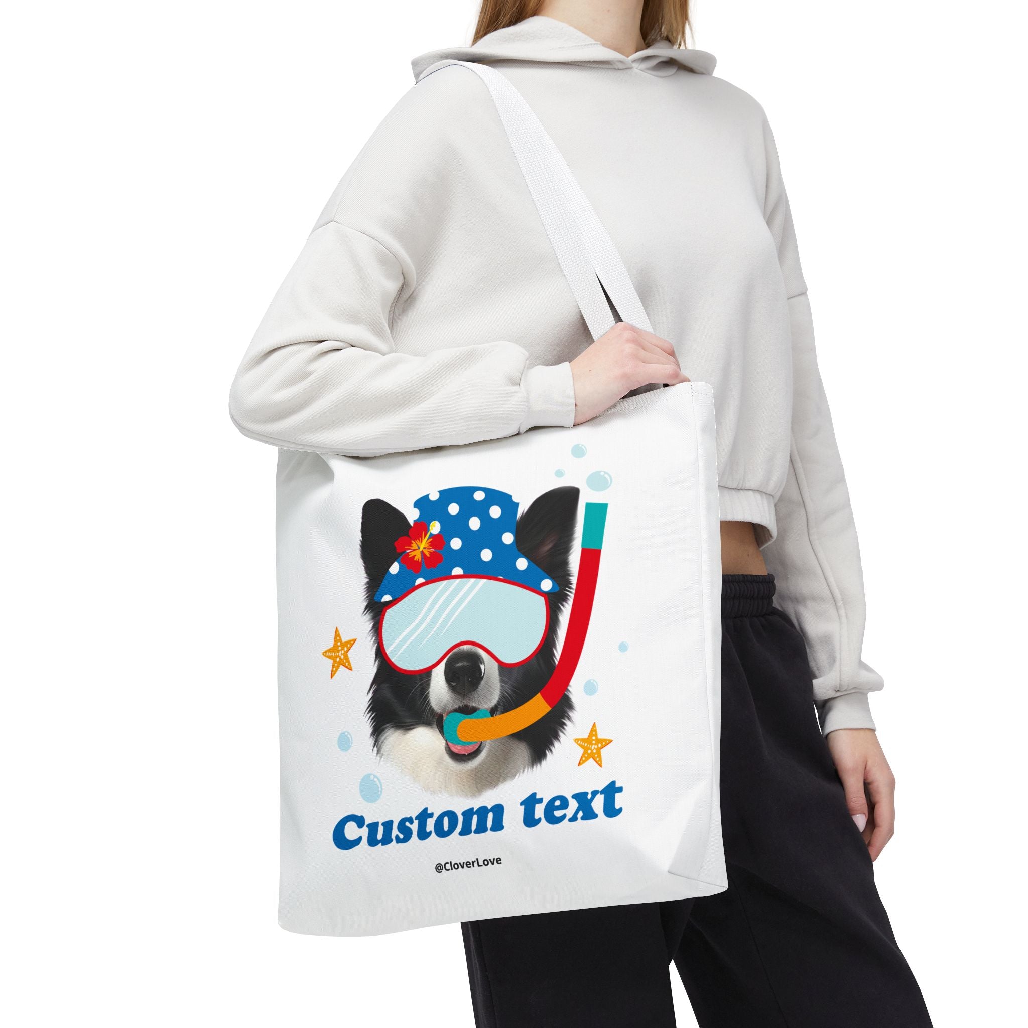 Custom Dog Tote Bag | Personalized Pet Photo Summer Canvas Bag