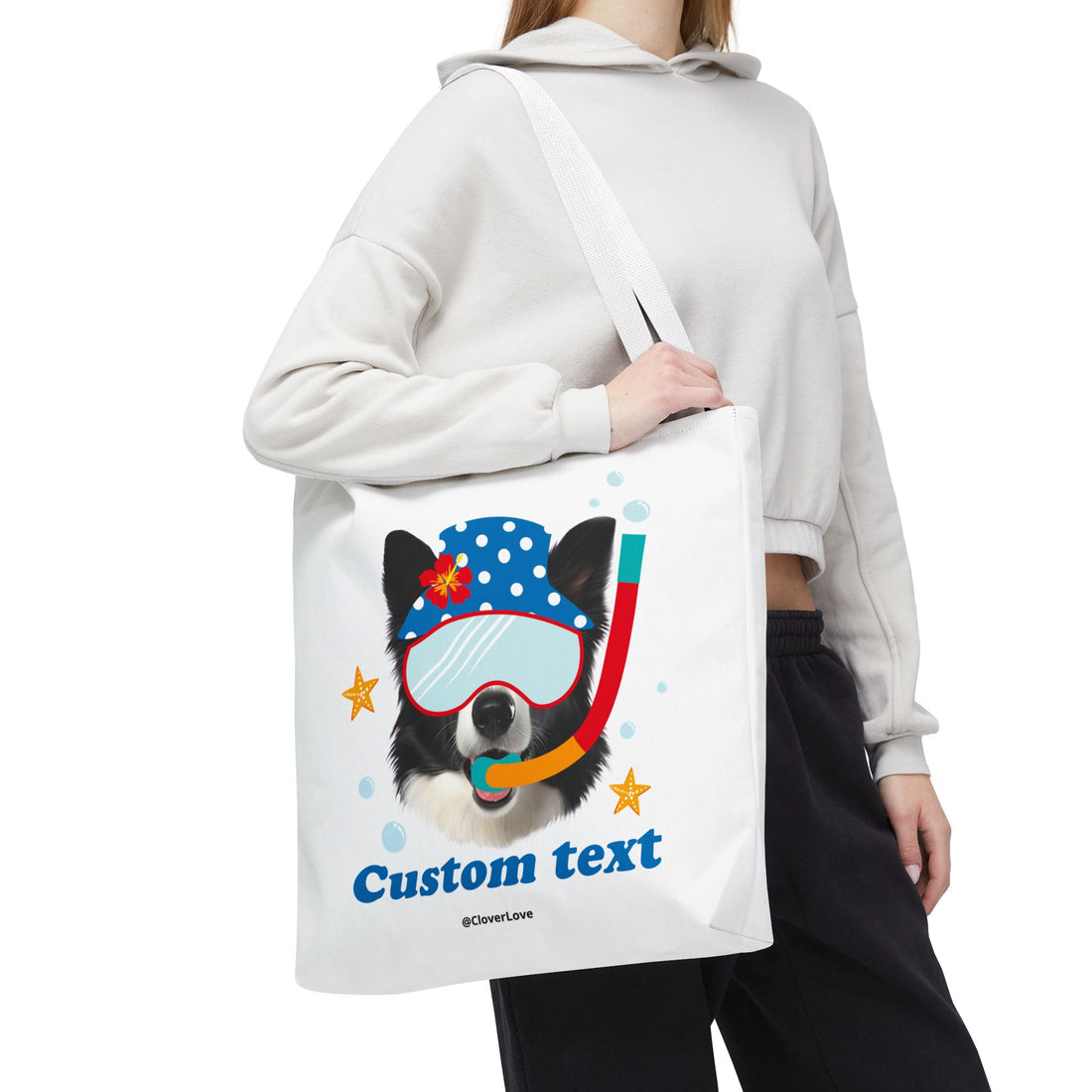 Custom Dog Tote Bag | Personalized Pet Photo Summer Canvas Bag