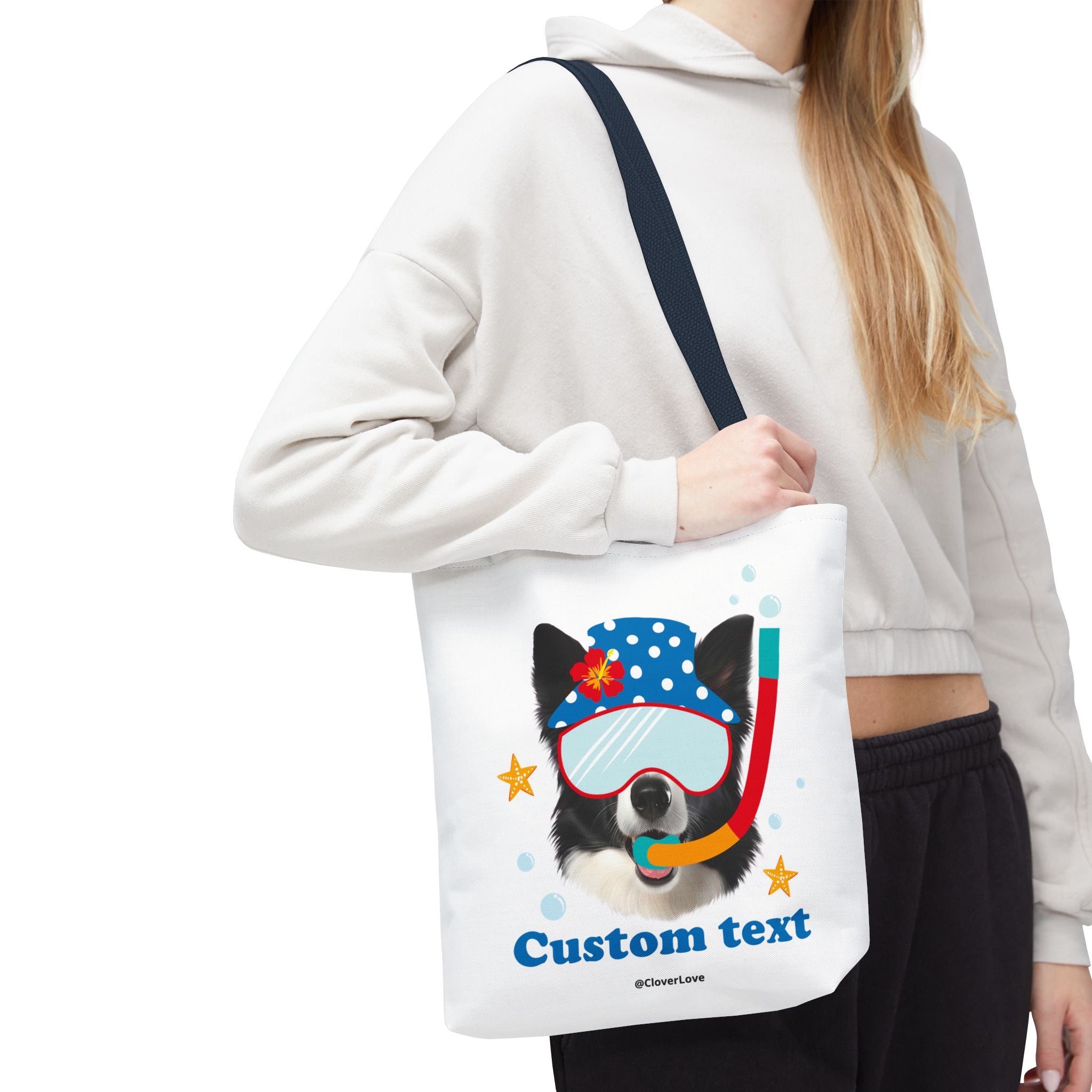 Custom Dog Tote Bag | Personalized Pet Photo Summer Canvas Bag
