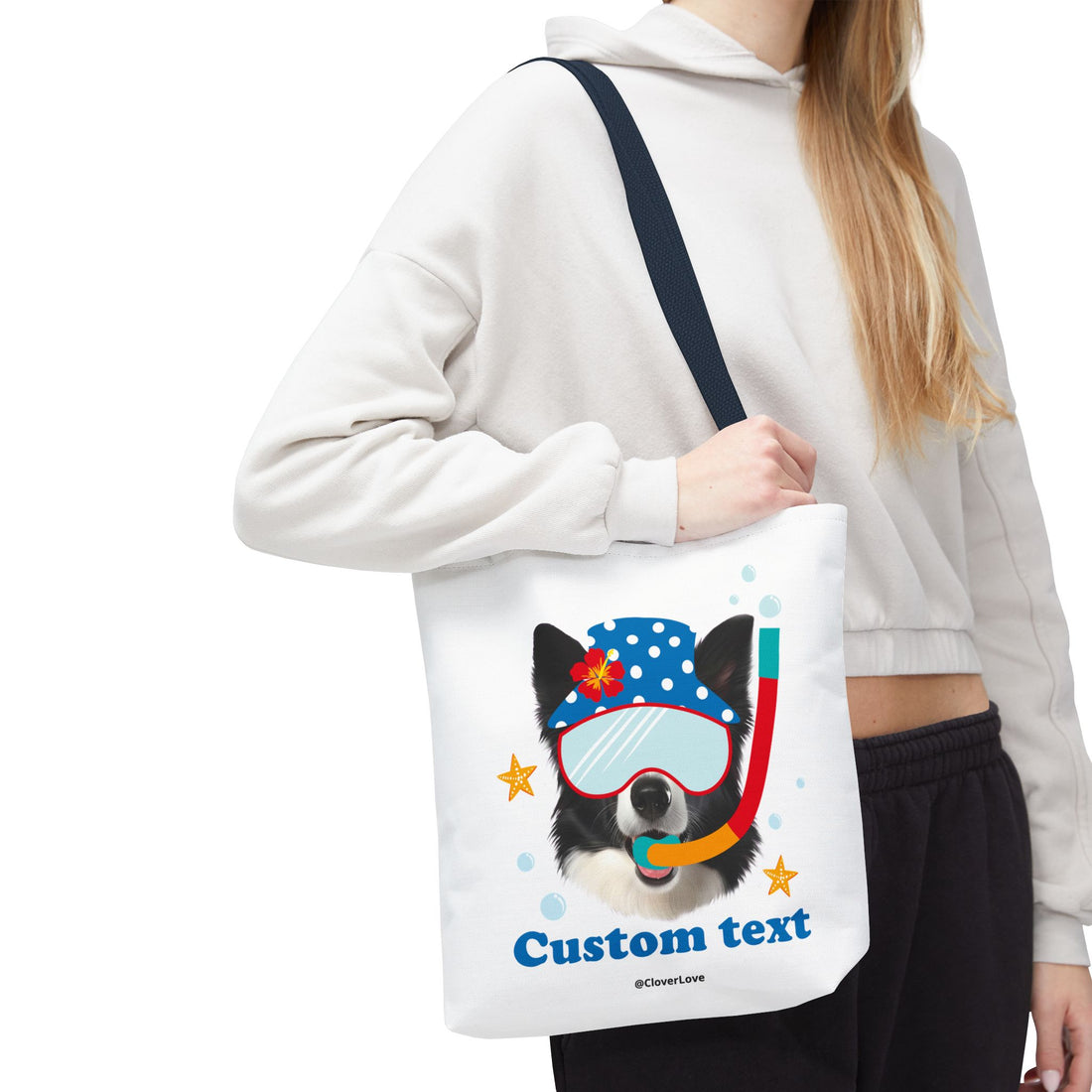 Custom Dog Tote Bag | Personalized Pet Photo Summer Canvas Bag