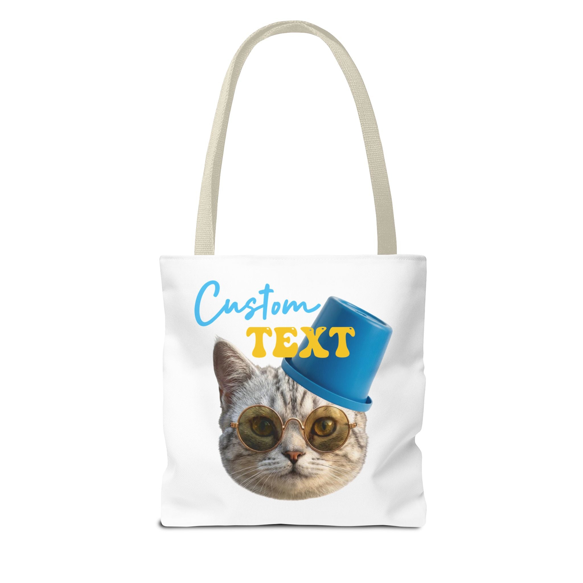 Funny Cat Tote Bag | Custom Pet Photo Personalized Canvas Bag