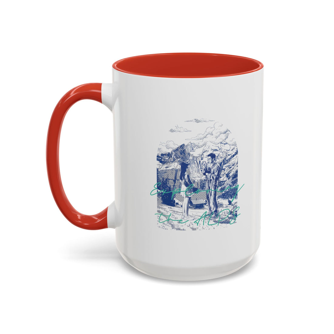 Explore The Alps Travel Mug - Mountain Adventure Coffee Cup