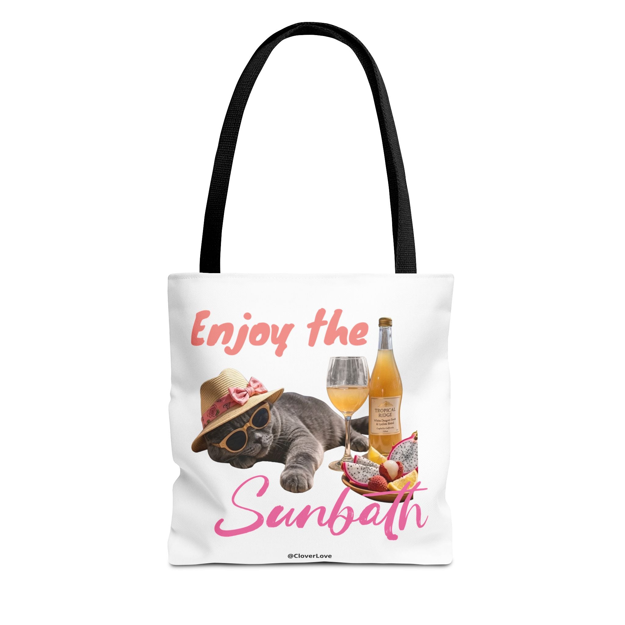 Summer Cat Tote Bag | Personalized Cat Photo Canvas Bag