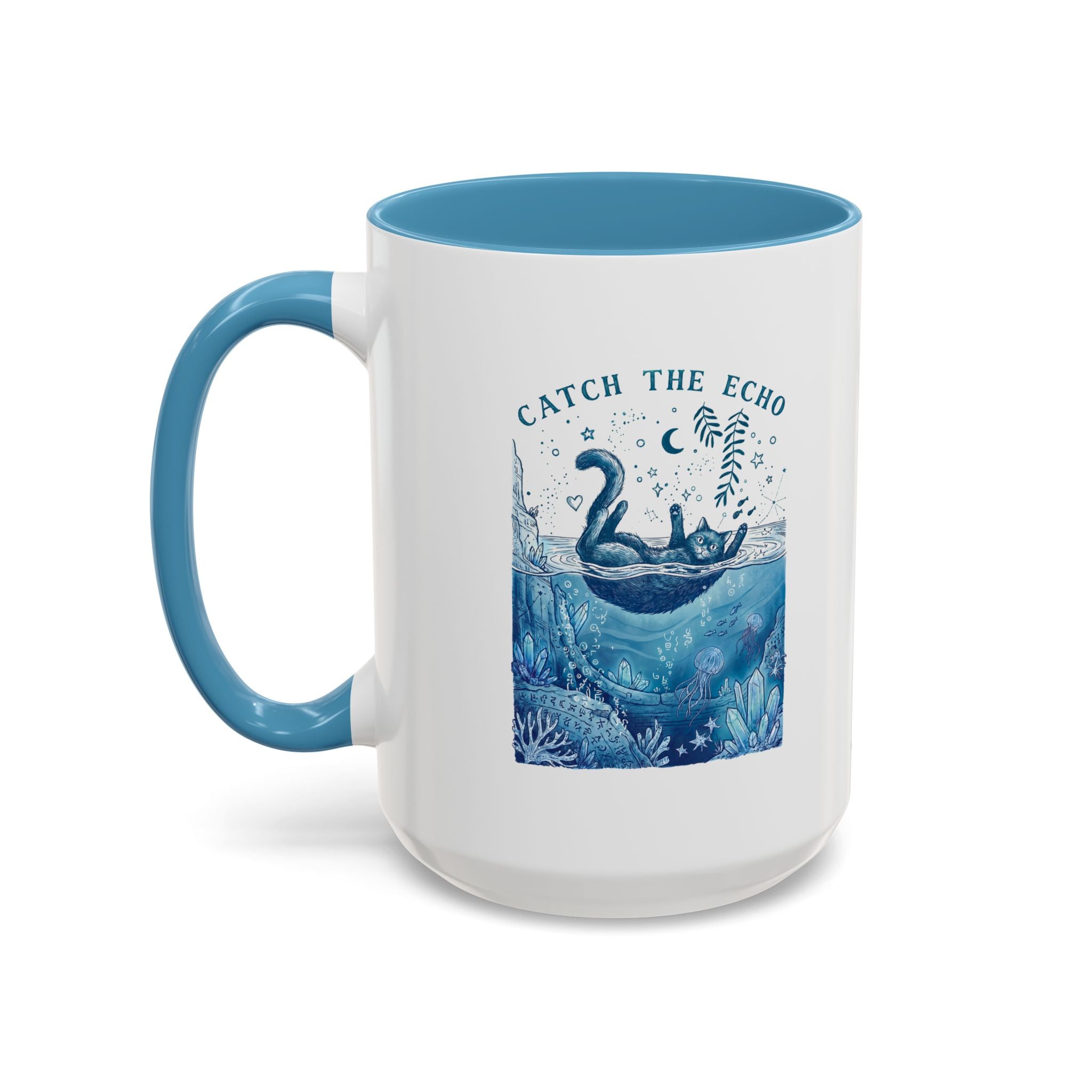 Cat's Ocean Echo Mug - Cute Underwater Cat Lover Coffee Cup