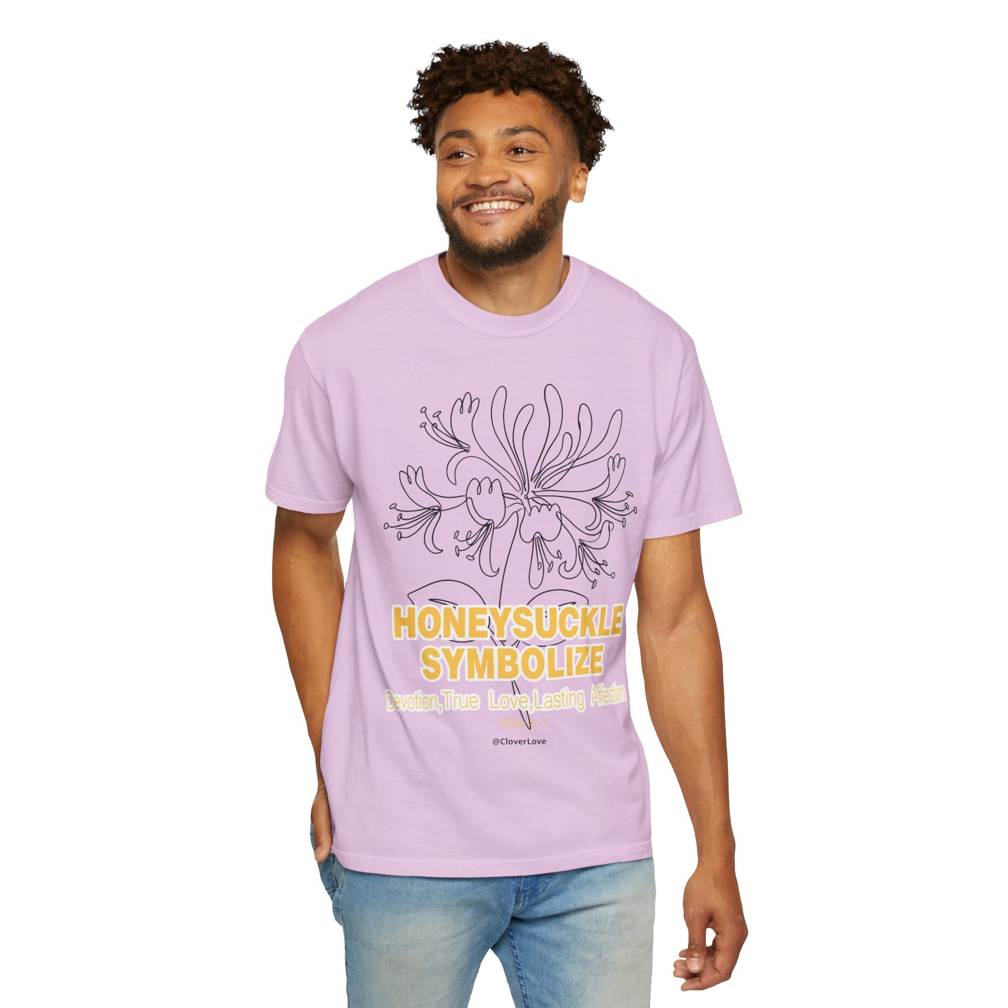 Honeysuckle Flower T-Shirt - Botanical Graphic Shirt for Flower Lovers