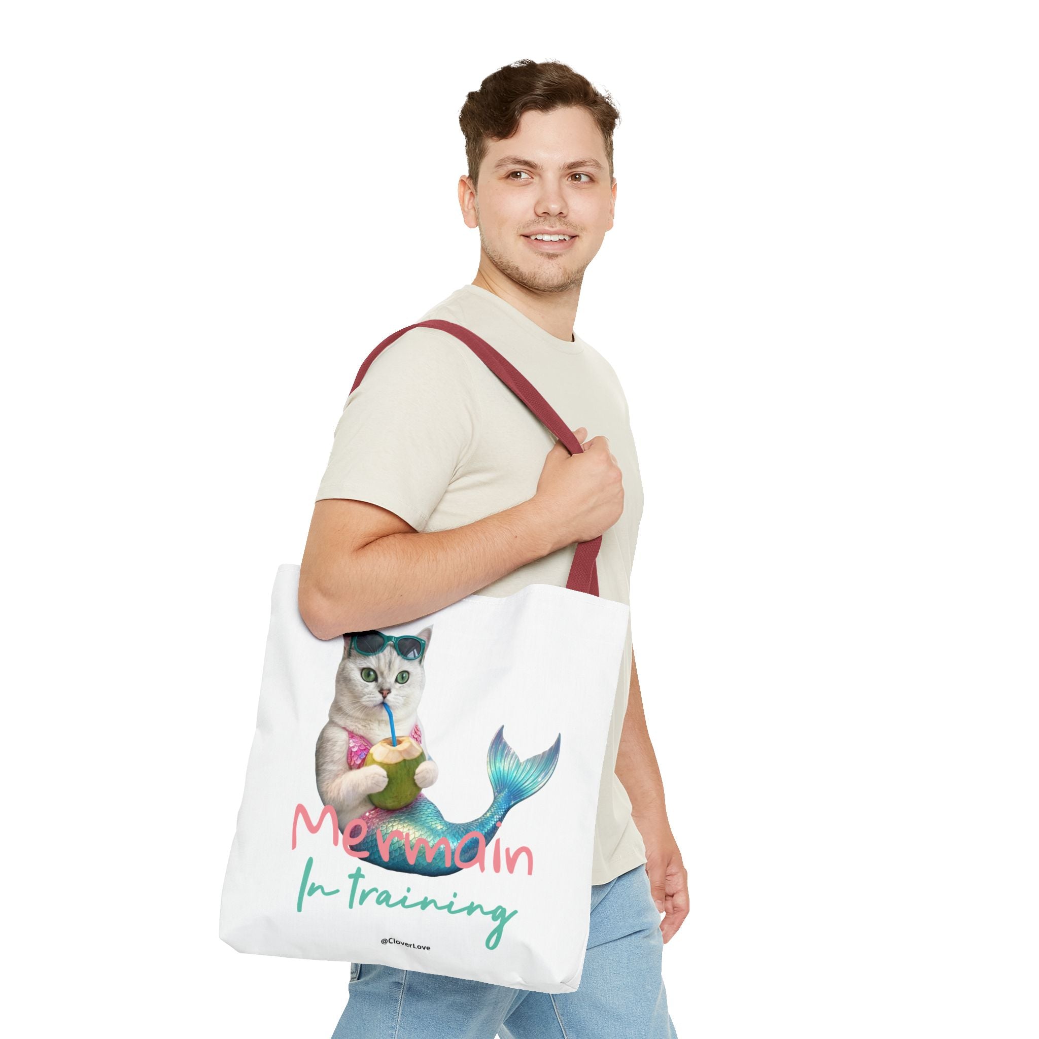 Custom Cat Tote Bag | Personalized Cat Photo Summer Canvas Bag