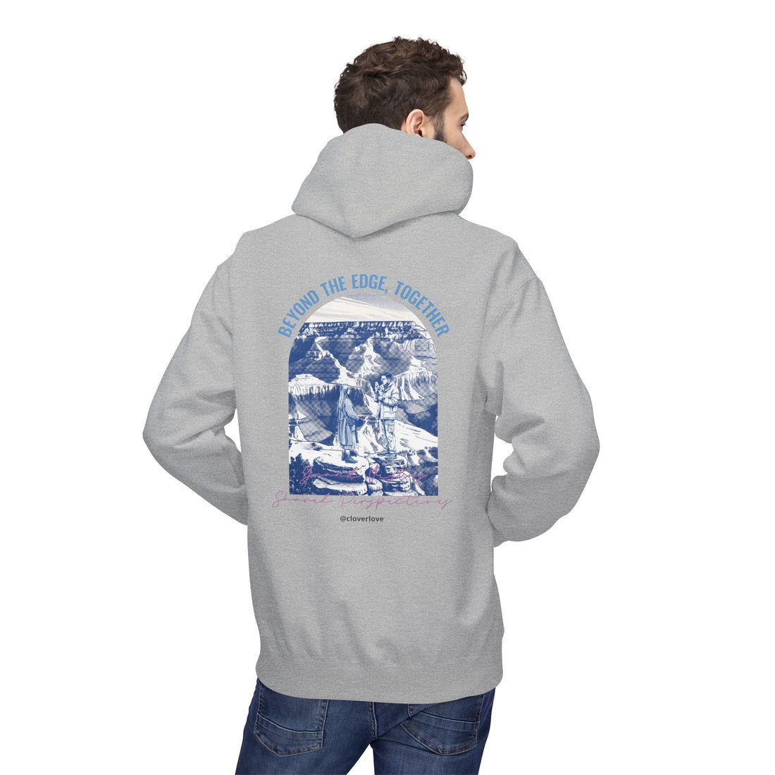 Beyond The Horizon Personalisierter Reise-Hoodie, Landschaftswahrzeichen Paar Geschenk