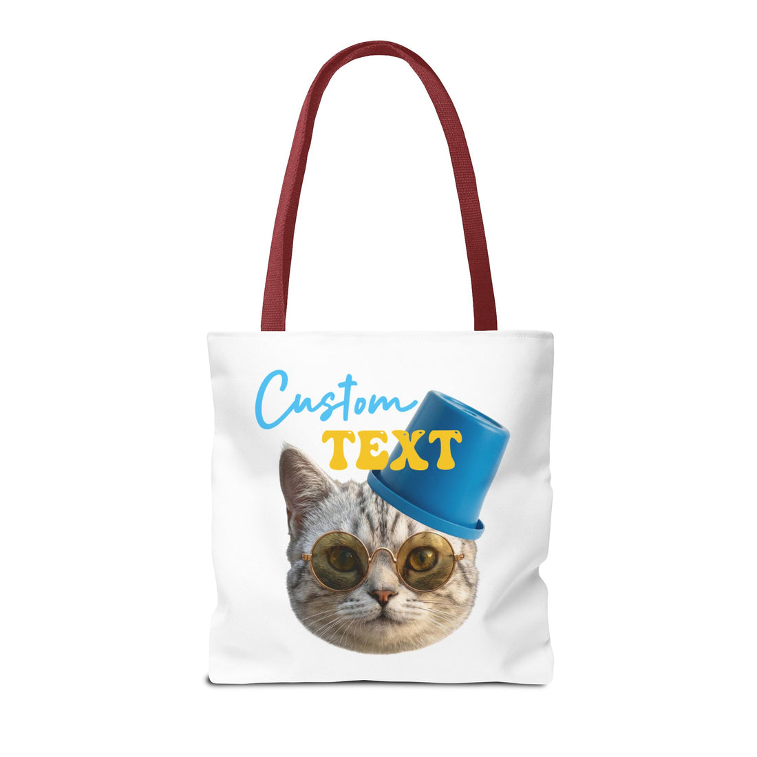 Funny Cat Tote Bag | Custom Pet Photo Personalized Canvas Bag
