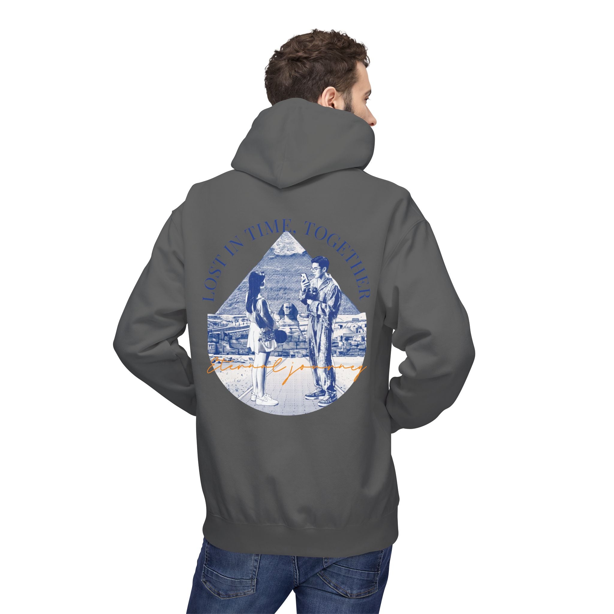 Vintage Travel Hoodie | Couple Landmark Graphic Sweatshirt