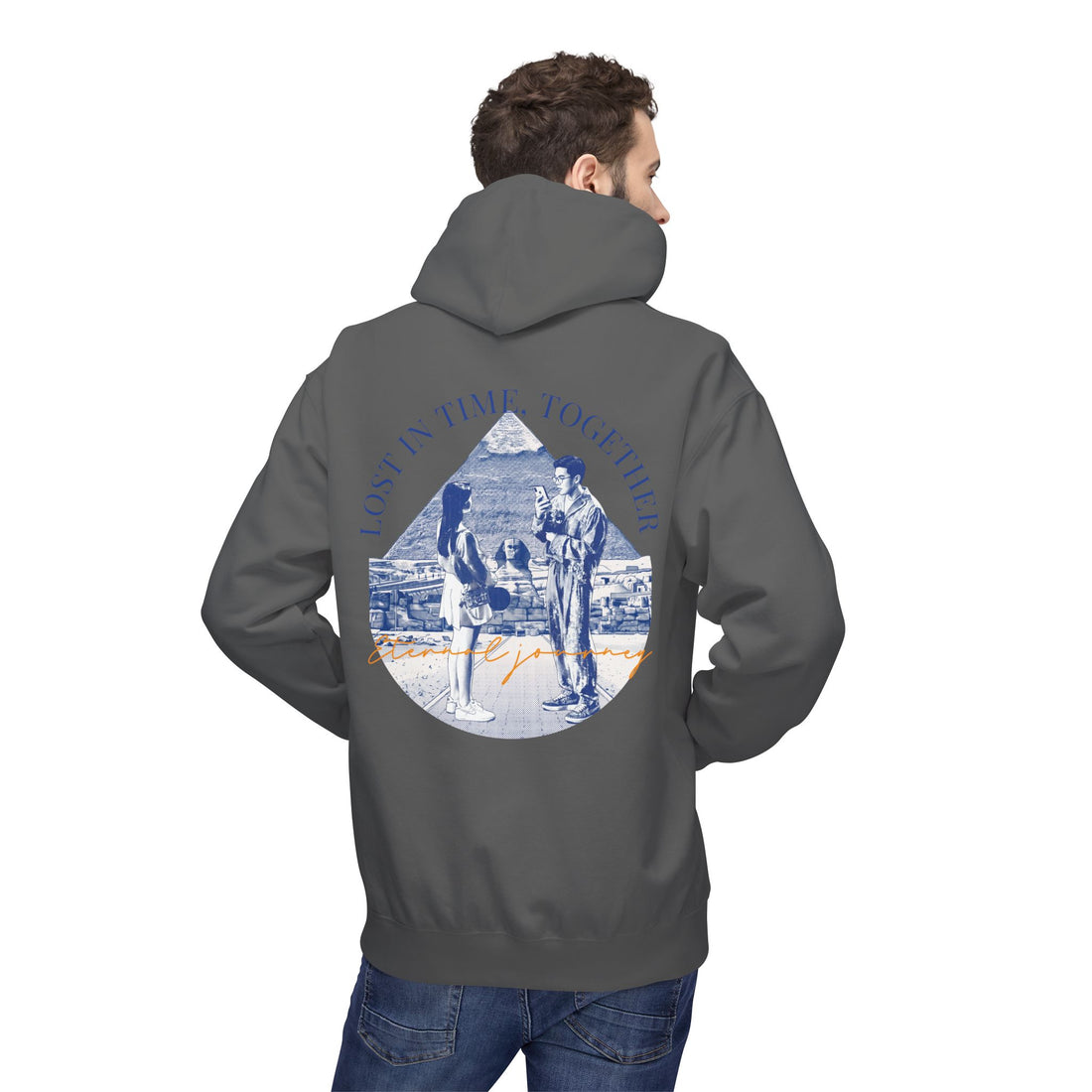 Vintage Travel Hoodie | Couple Landmark Graphic Sweatshirt