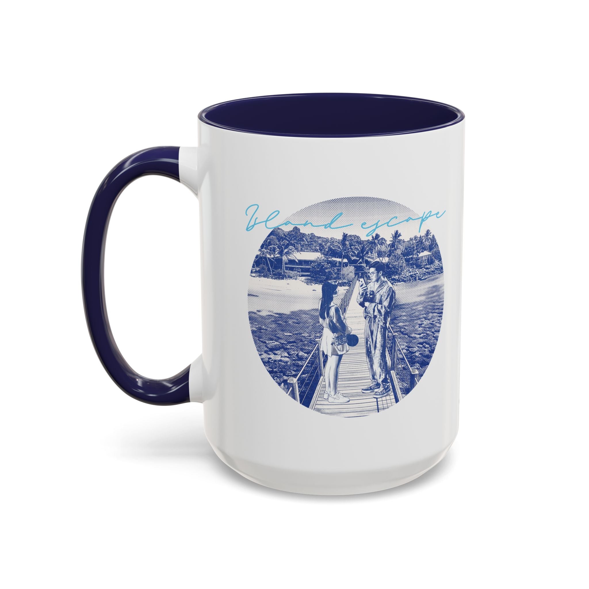 Island Escape Travel Mug - Tropical Beach Coffee Cup for Travelers