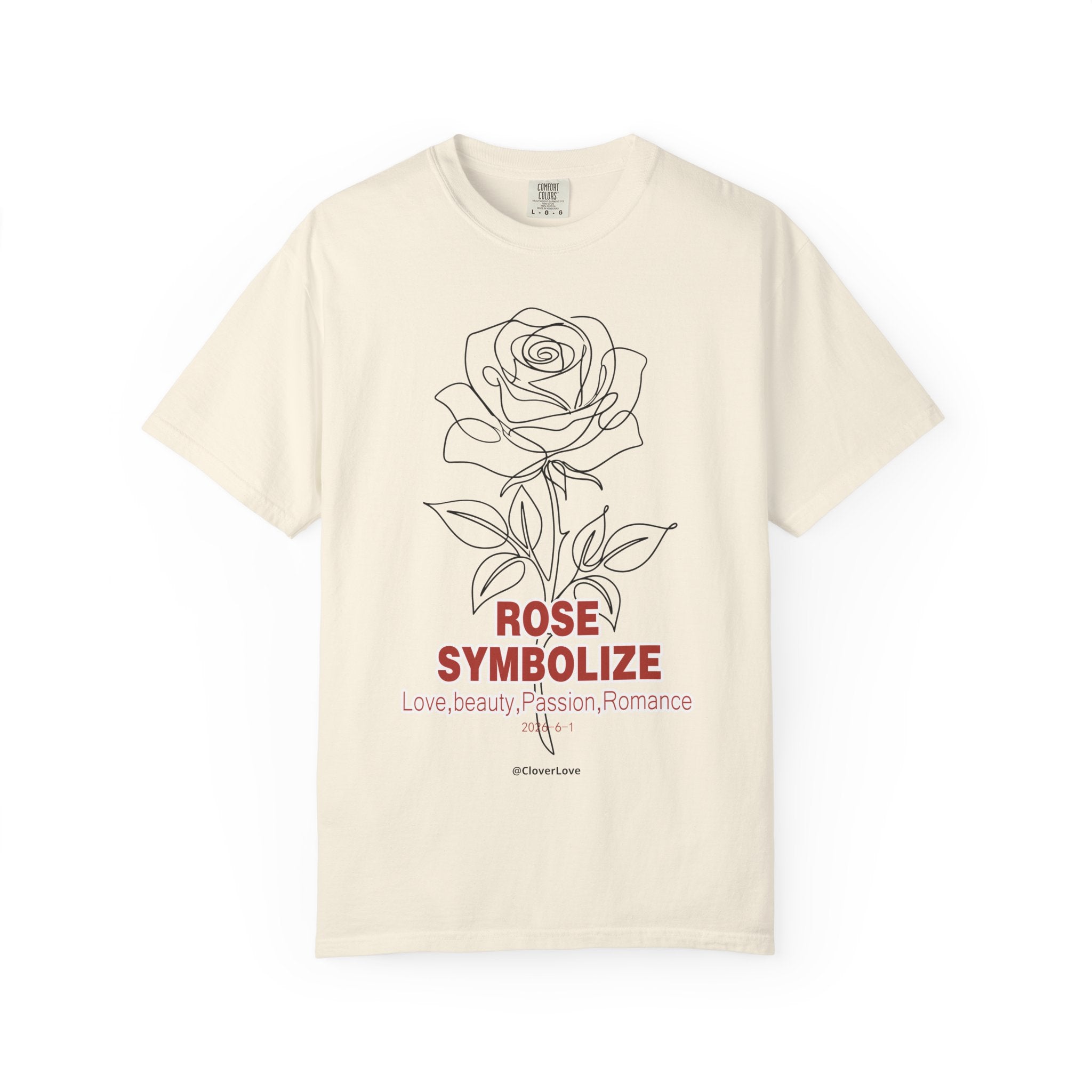 Rose Flower T-Shirt - Romantic Botanical Graphic Shirt for Flower Lovers