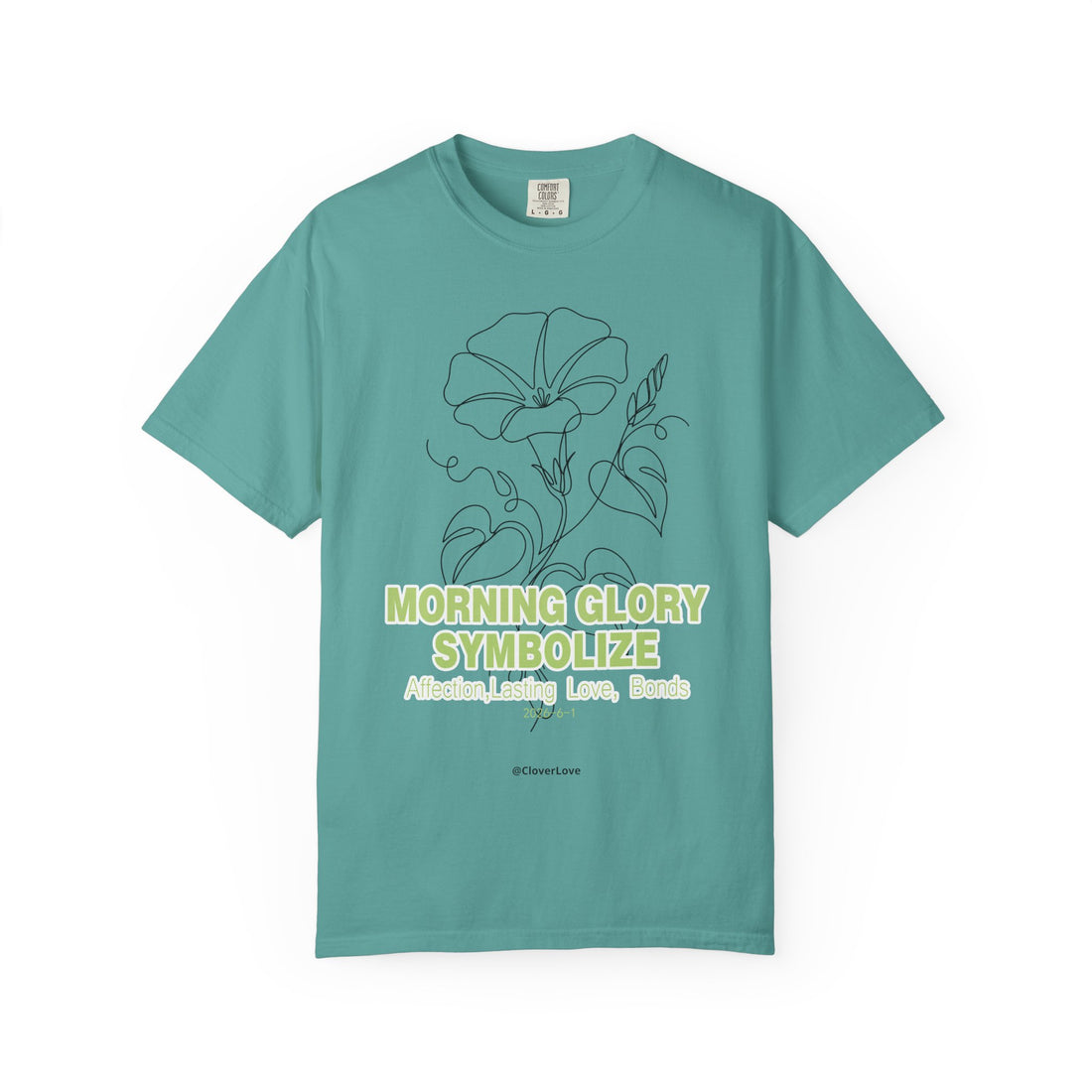 Morning Glory Flower T-Shirt - Botanical Graphic Shirt for Flower Lovers