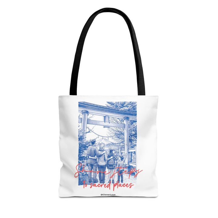 Japan Travel Tote Bag | Vintage Torii Gate Fuji Mountain Canvas Bag