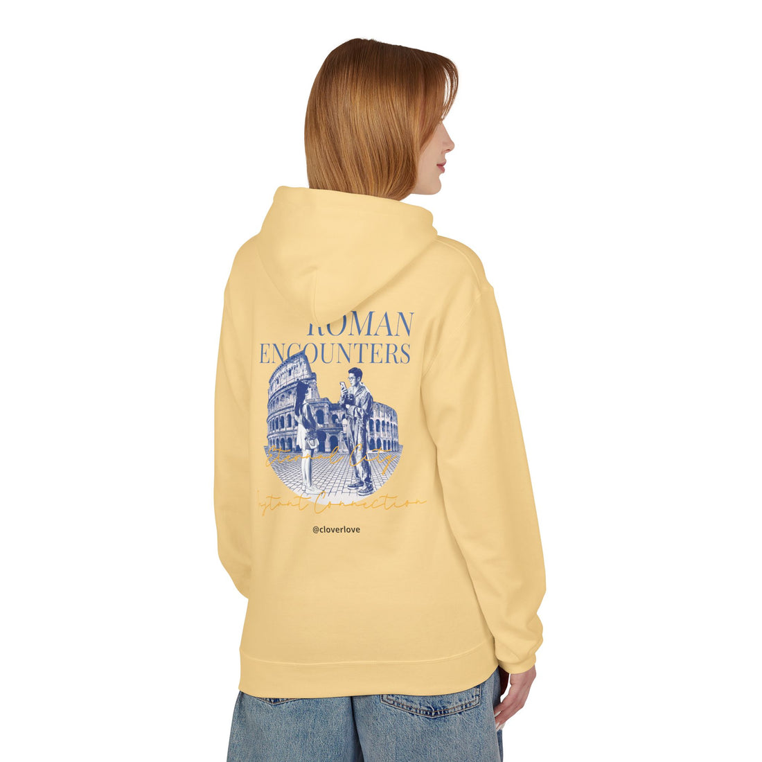 Kapuzenpullover „Römische Begegnungen“ | Kolosseum Reise-Wahrzeichen Sweatshirt