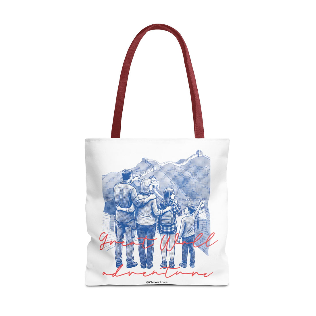 Great Wall of China Tote Bag, Family Travel Souvenir Bag, Landmark Canvas Tote