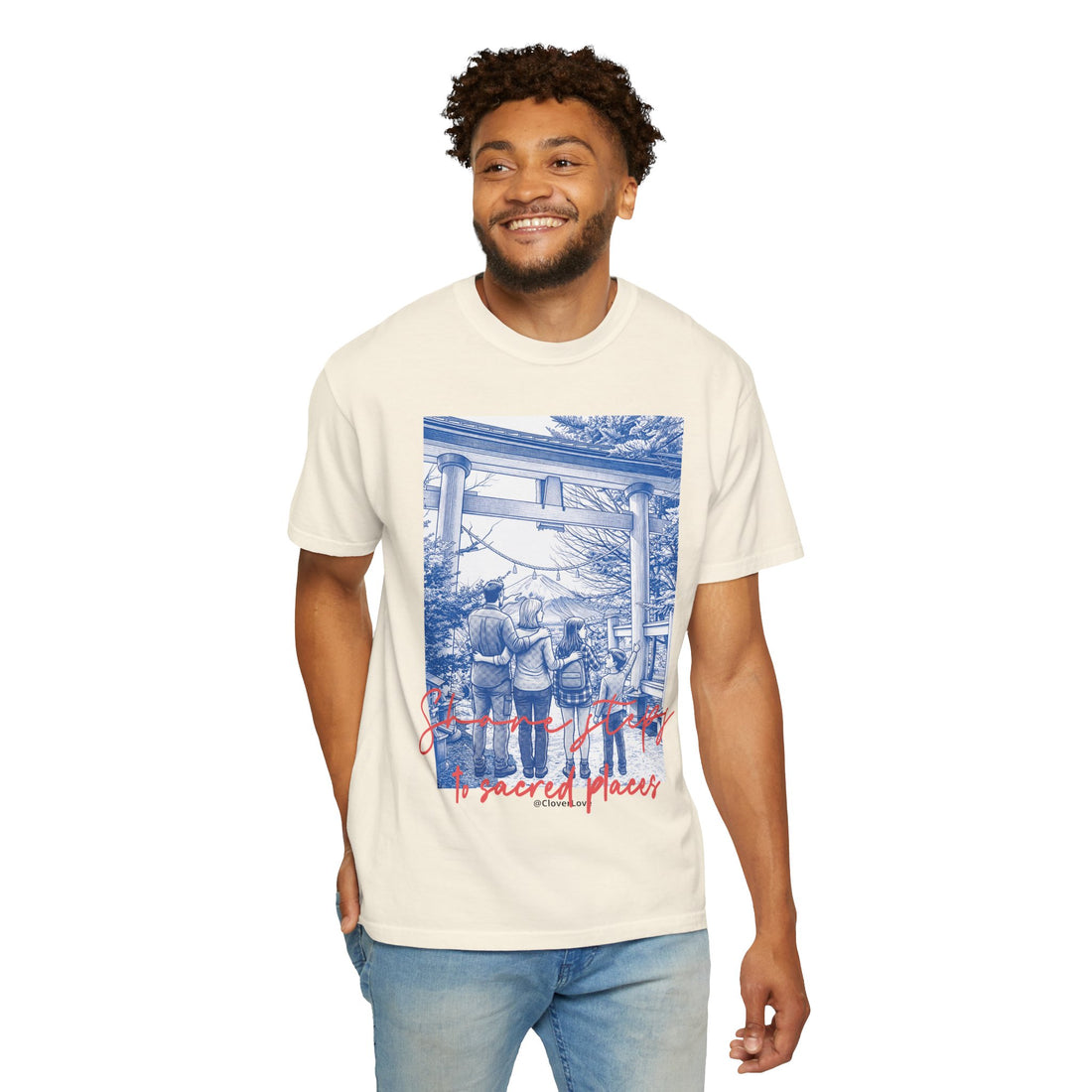 Custom Japan Landmark T-Shirt - Vintage Shrine Adventure Tee, Travel Lover Gift