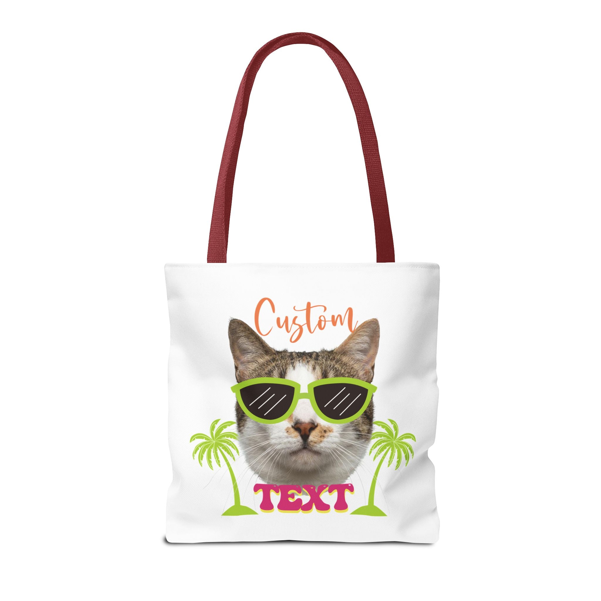 Custom Cat Tote Bag | Personalized Pet Photo Summer Bag