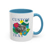 Tropical Summer Cat Mug | Personalized Pet Photo Coffee Cup With Custom Text