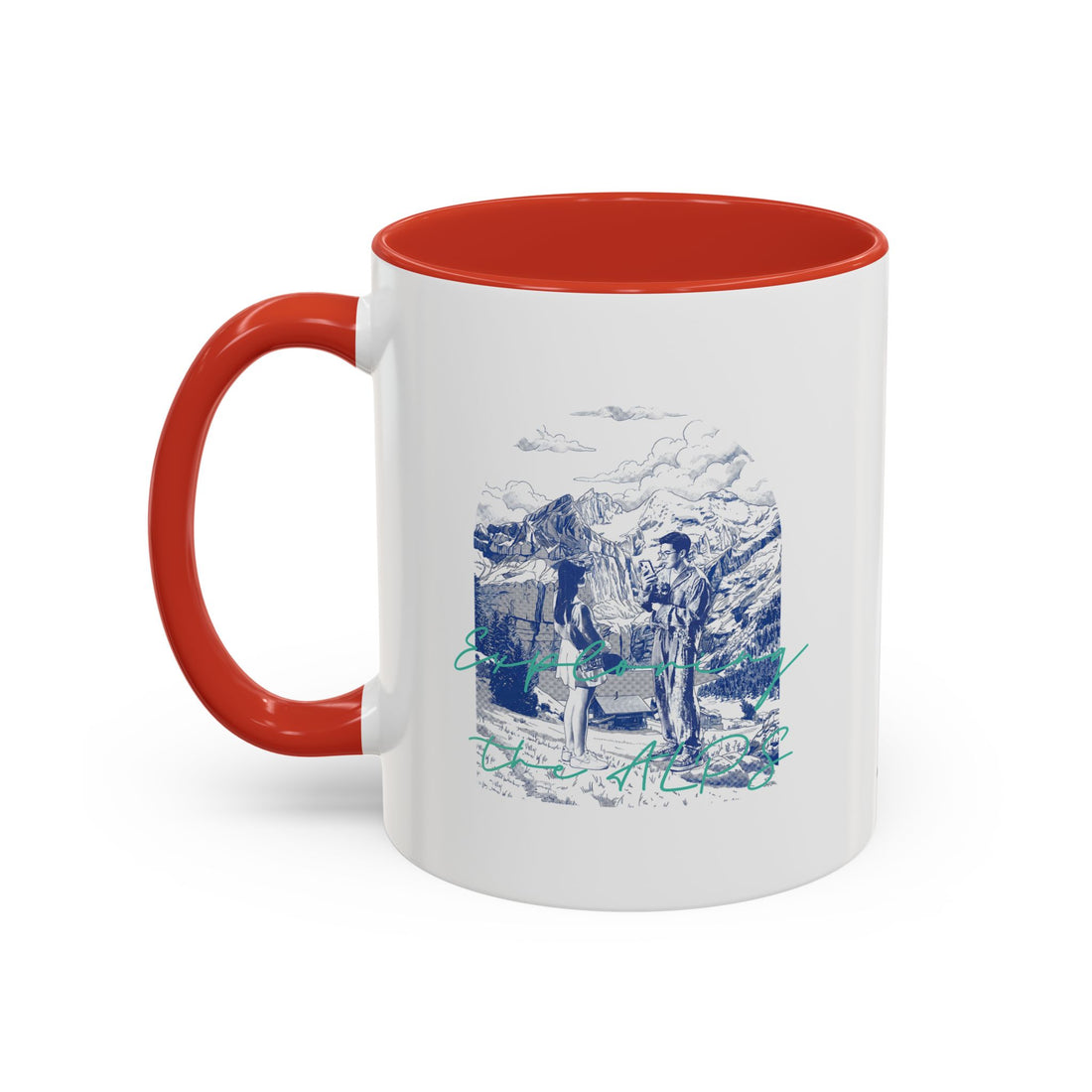 Explore The Alps Travel Mug - Mountain Adventure Coffee Cup