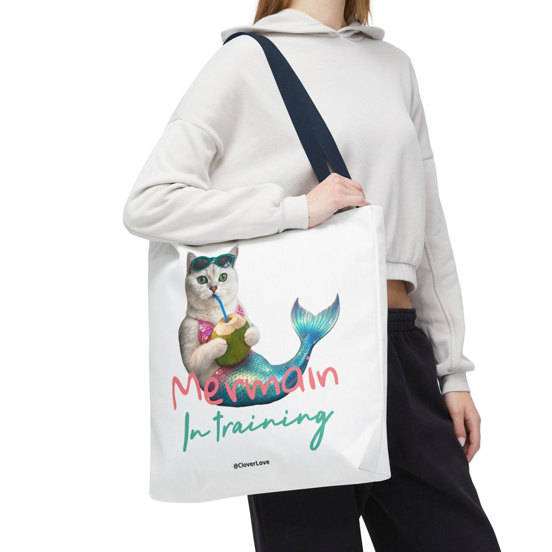 Custom Cat Tote Bag | Personalized Cat Photo Summer Canvas Bag