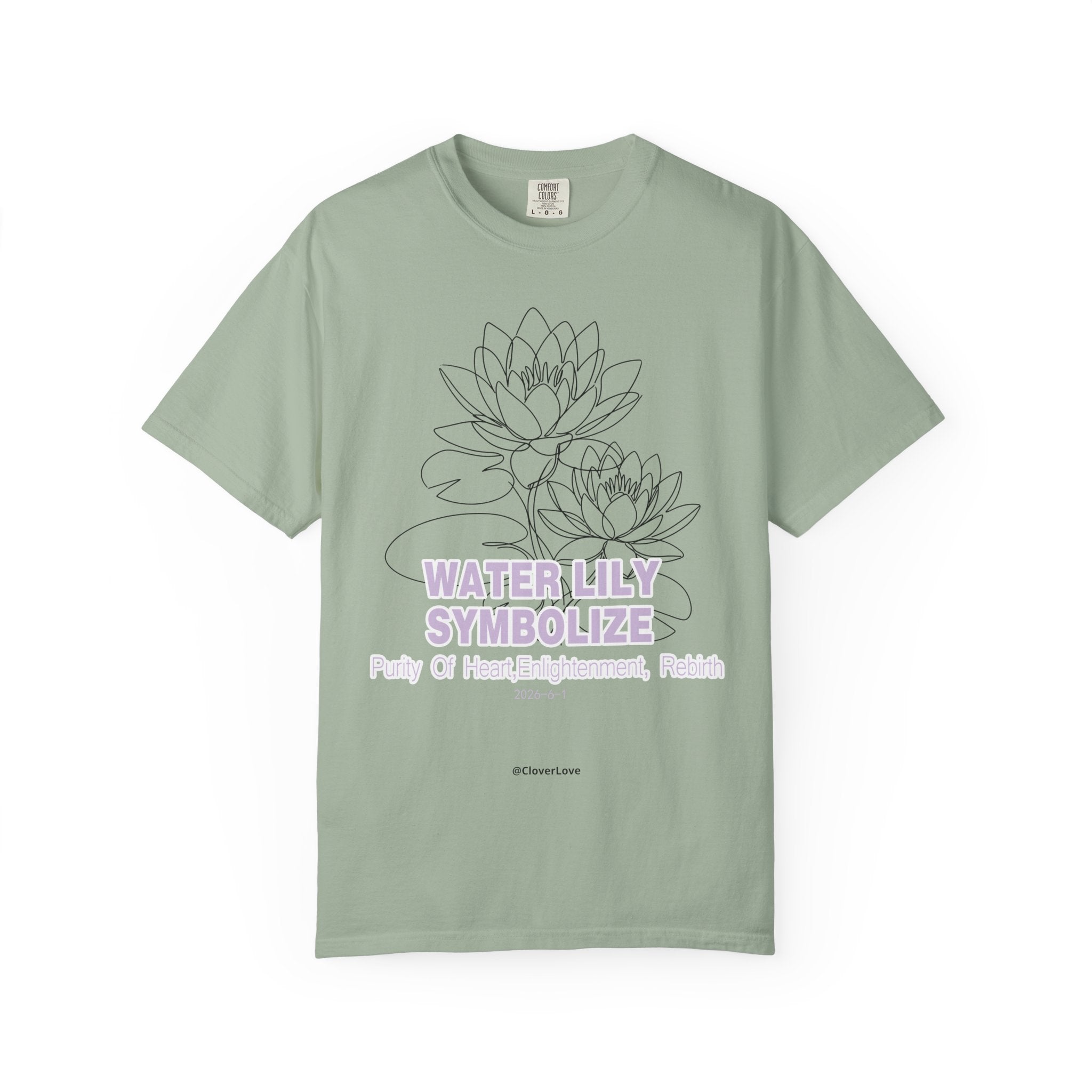 Water Lily Flower T-Shirt - Botanical Graphic Shirt for Flower Lovers