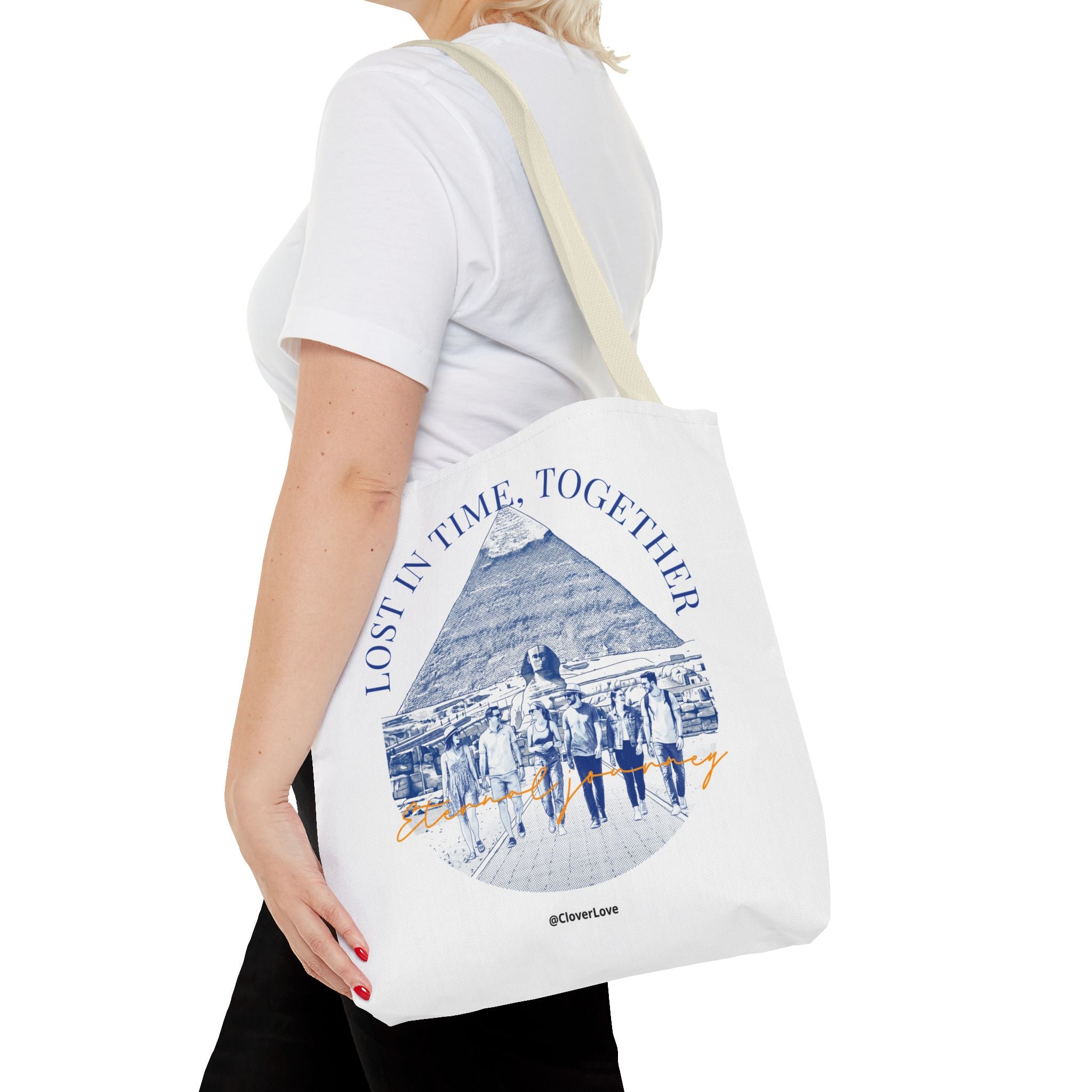 Egypt Pyramid Tote Bag | Vintage Travel Explorer Canvas Bag