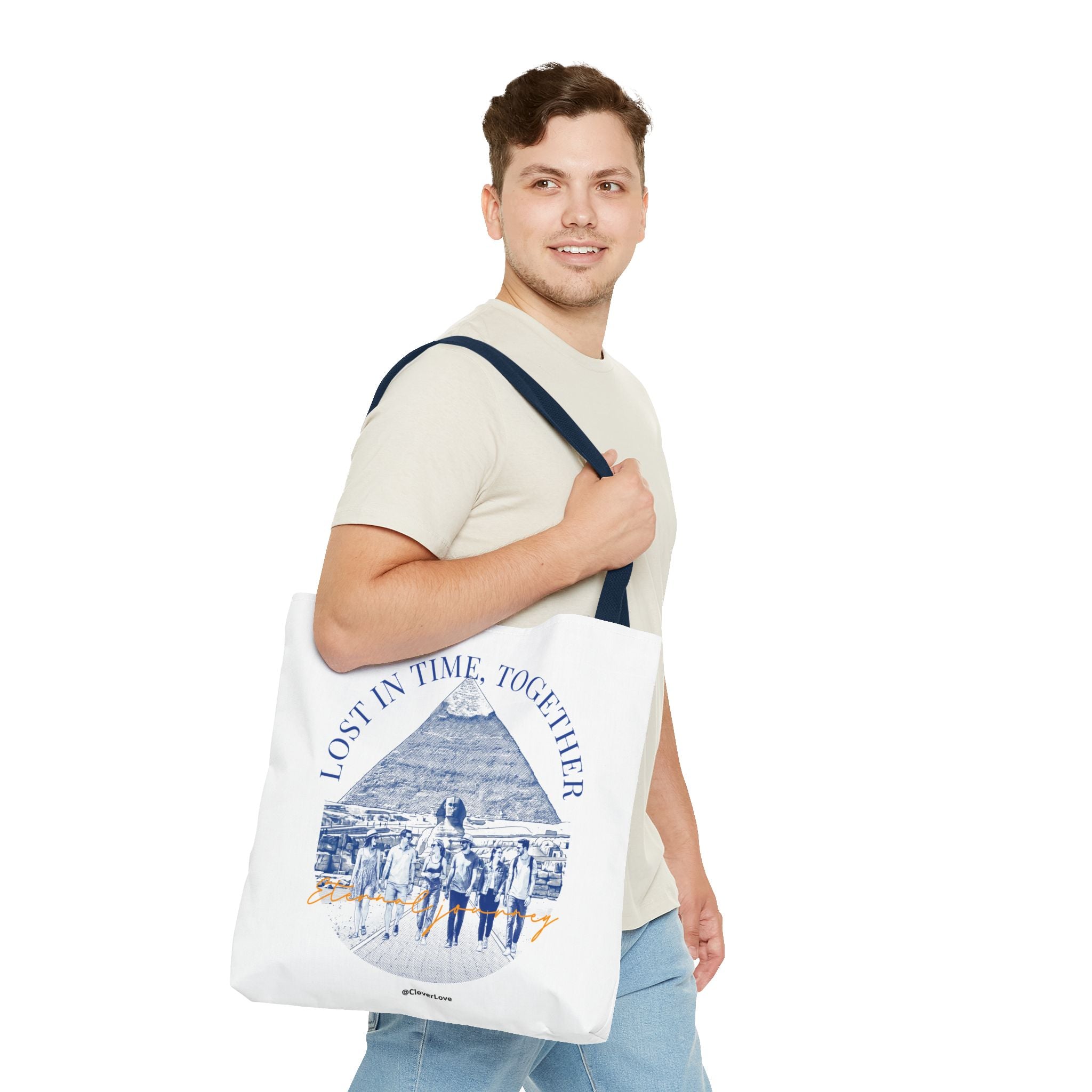 Egypt Pyramid Tote Bag | Vintage Travel Explorer Canvas Bag