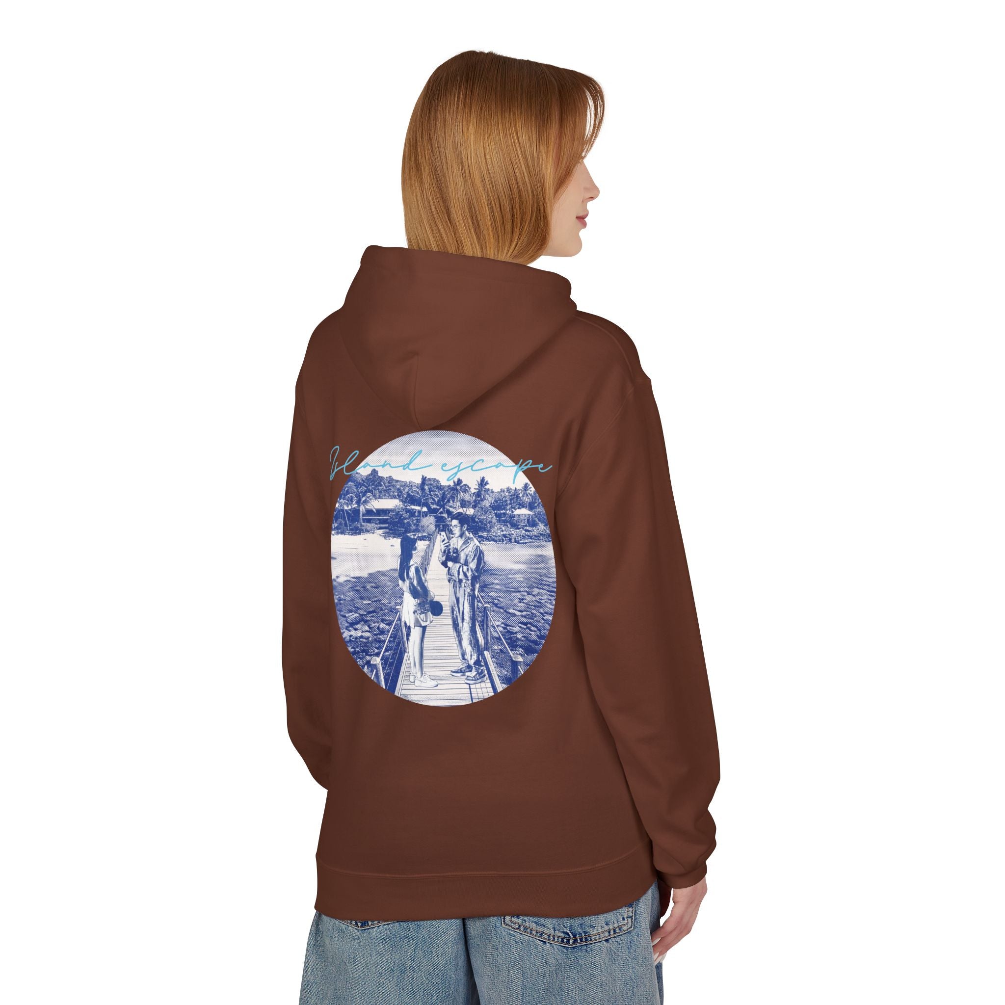 Tropical Vacation Hoodie | Romantic Beach Travel Graphic Sweatshirt