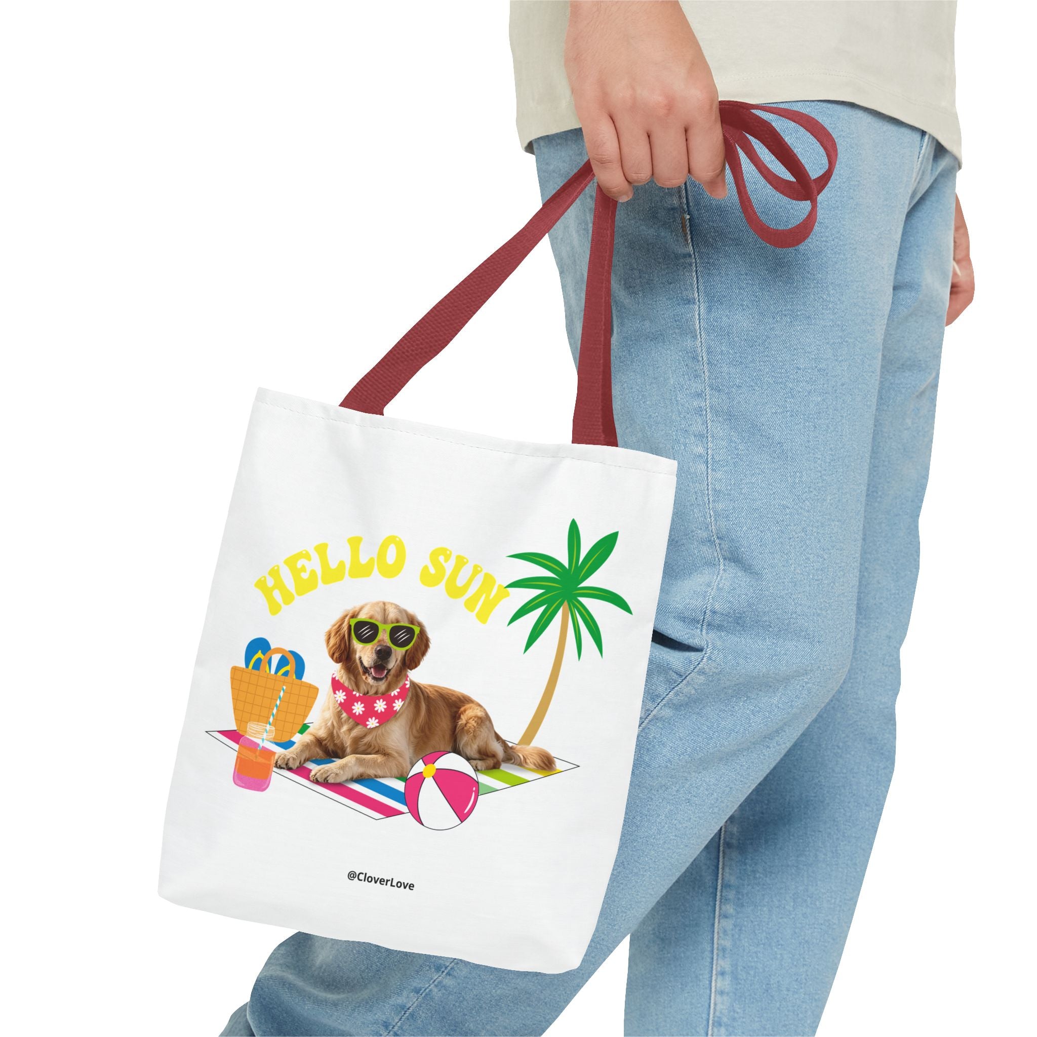 Funny Dog Tote Bag | Personalized Pet Photo Summer Canvas Bag