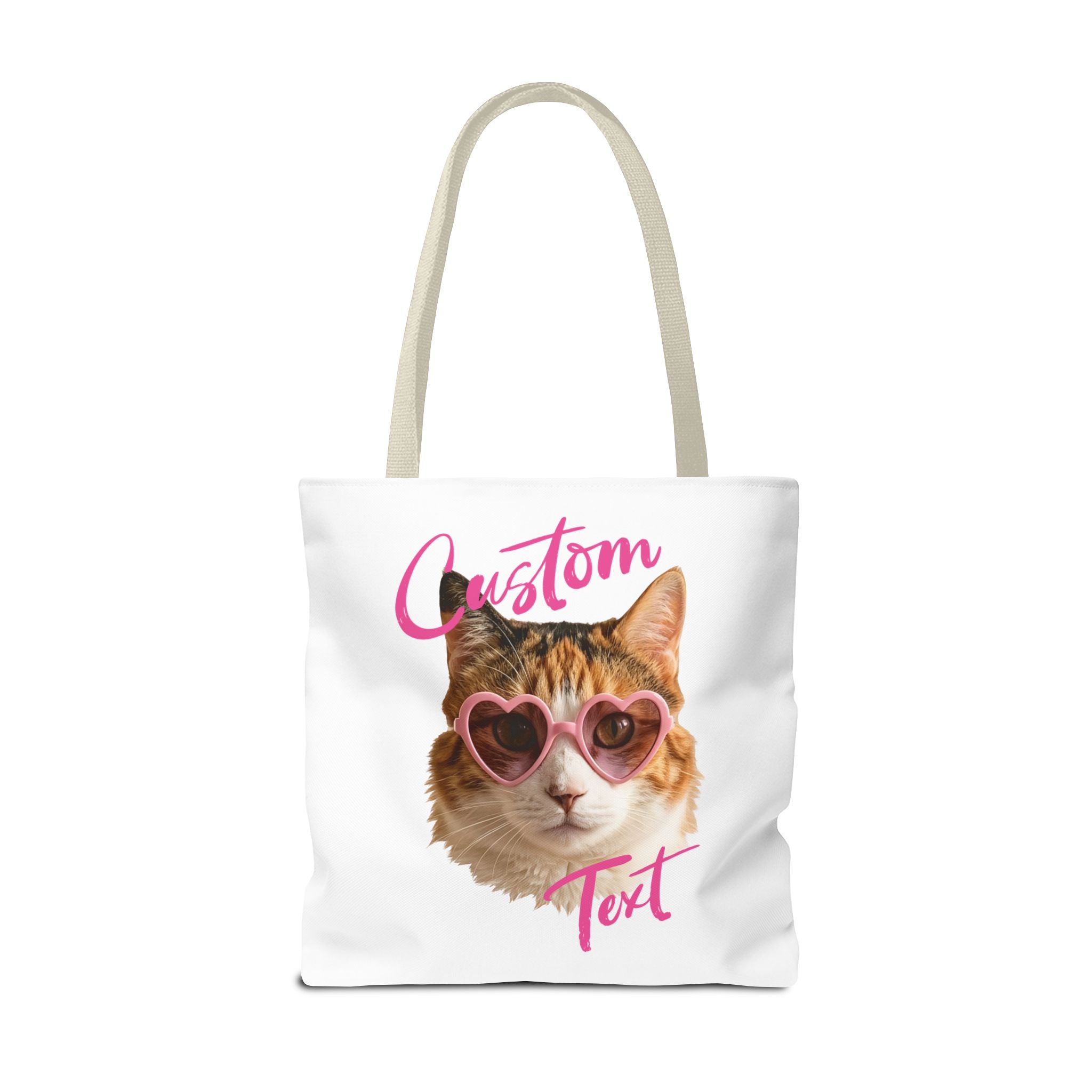 Cute Cat Tote Bag | Custom Cat Photo Personalized Canvas Bag